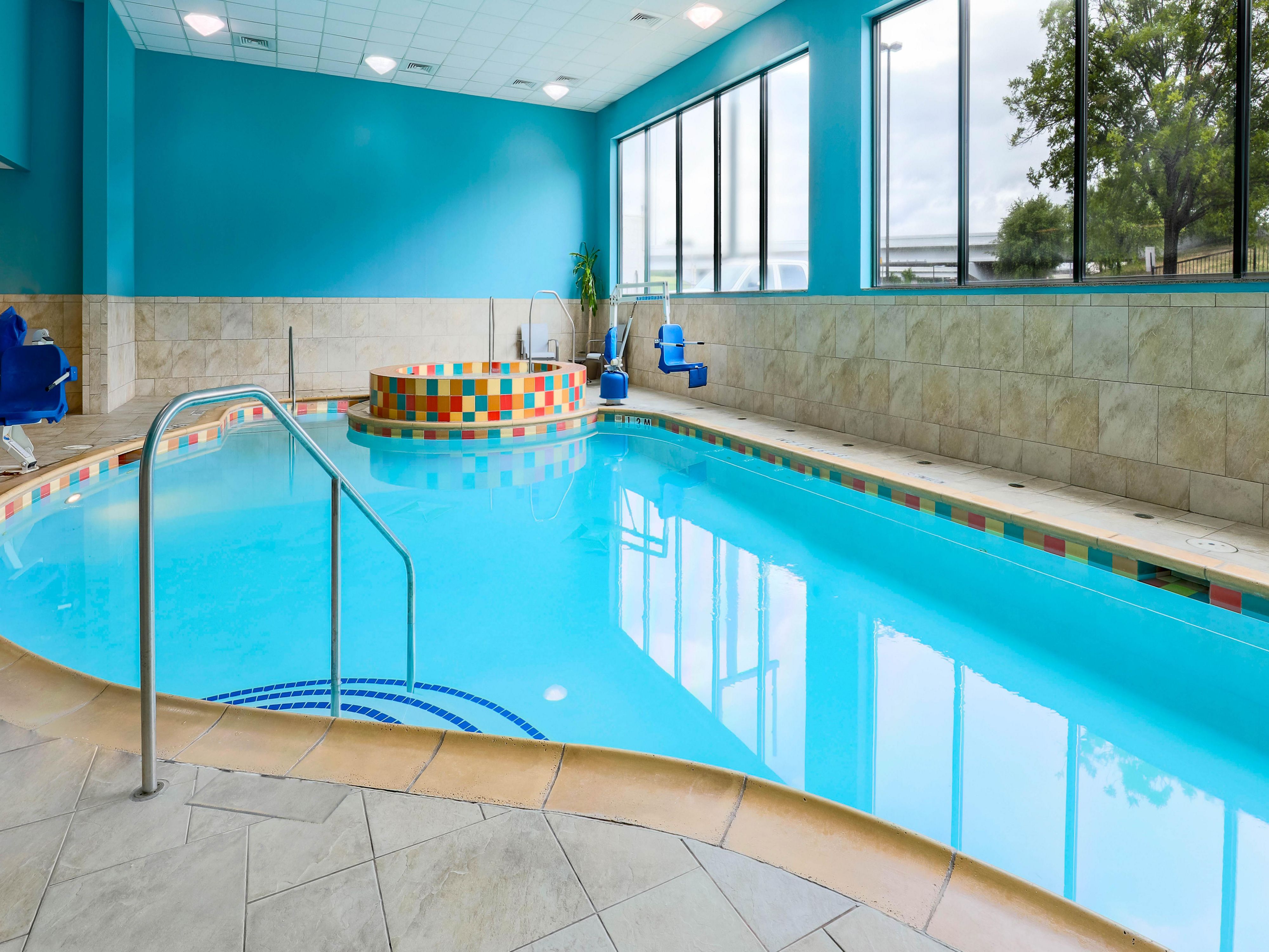 Take a dip in our indoor pool or soak in the hot tub to unwind.