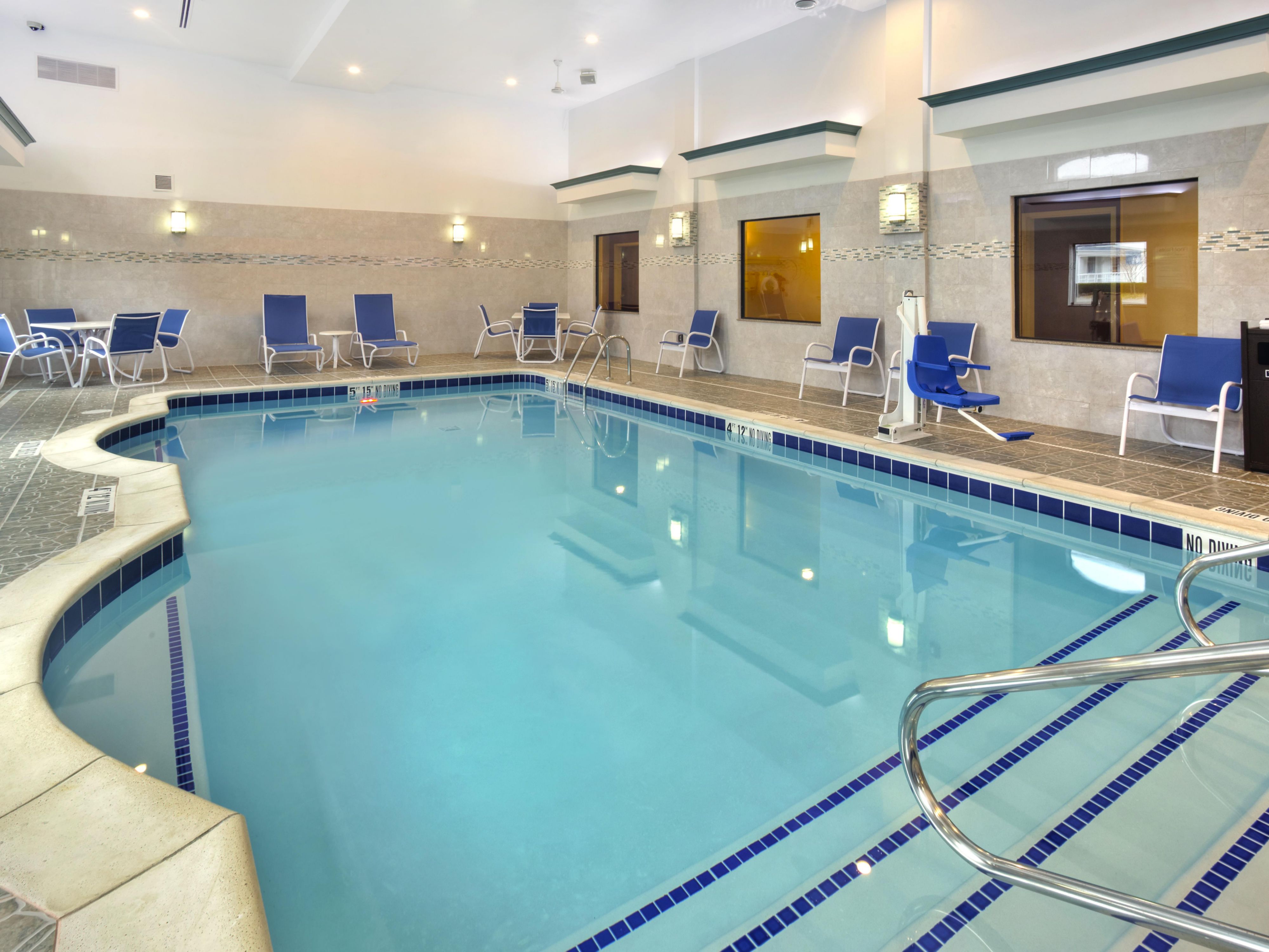 Enjoy our indoor heated pool.