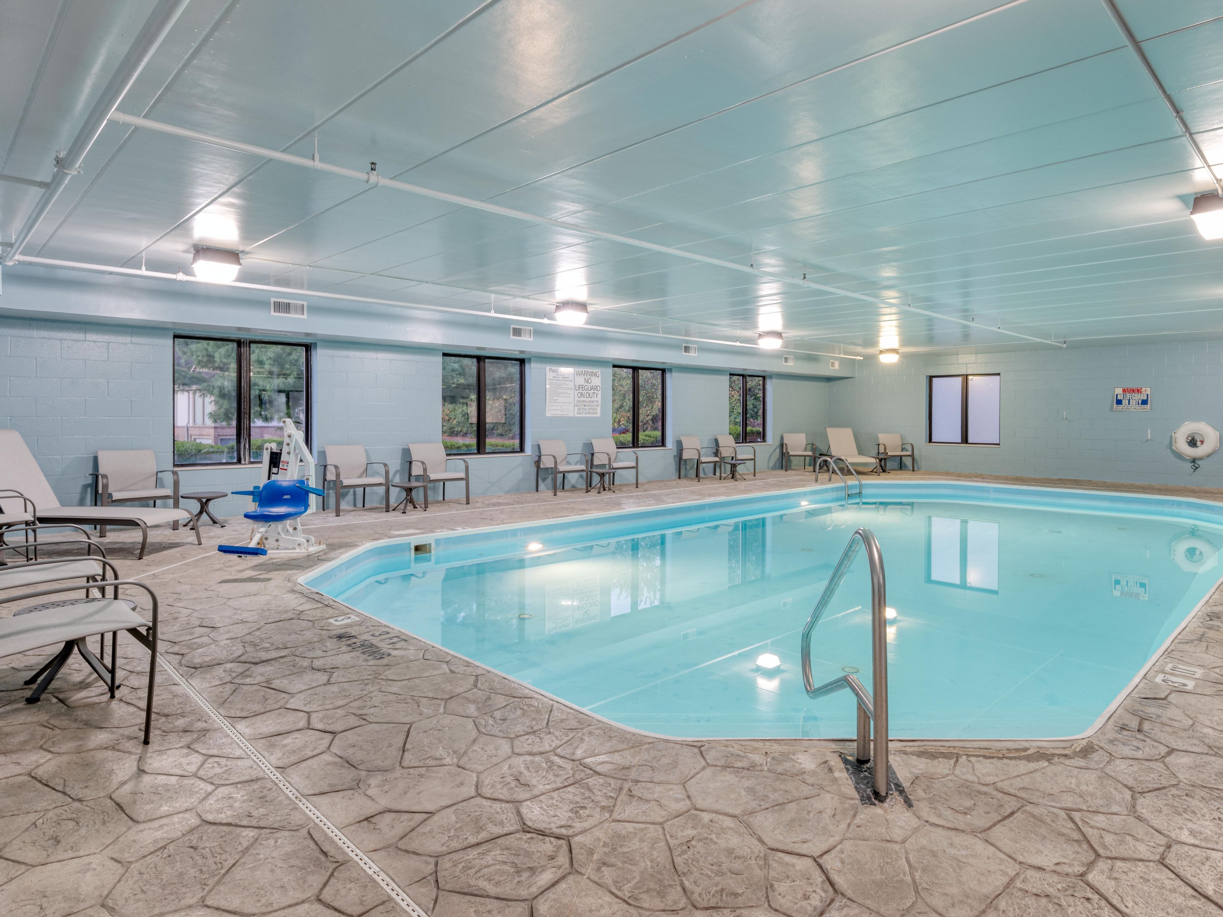 Sparkling heated pool