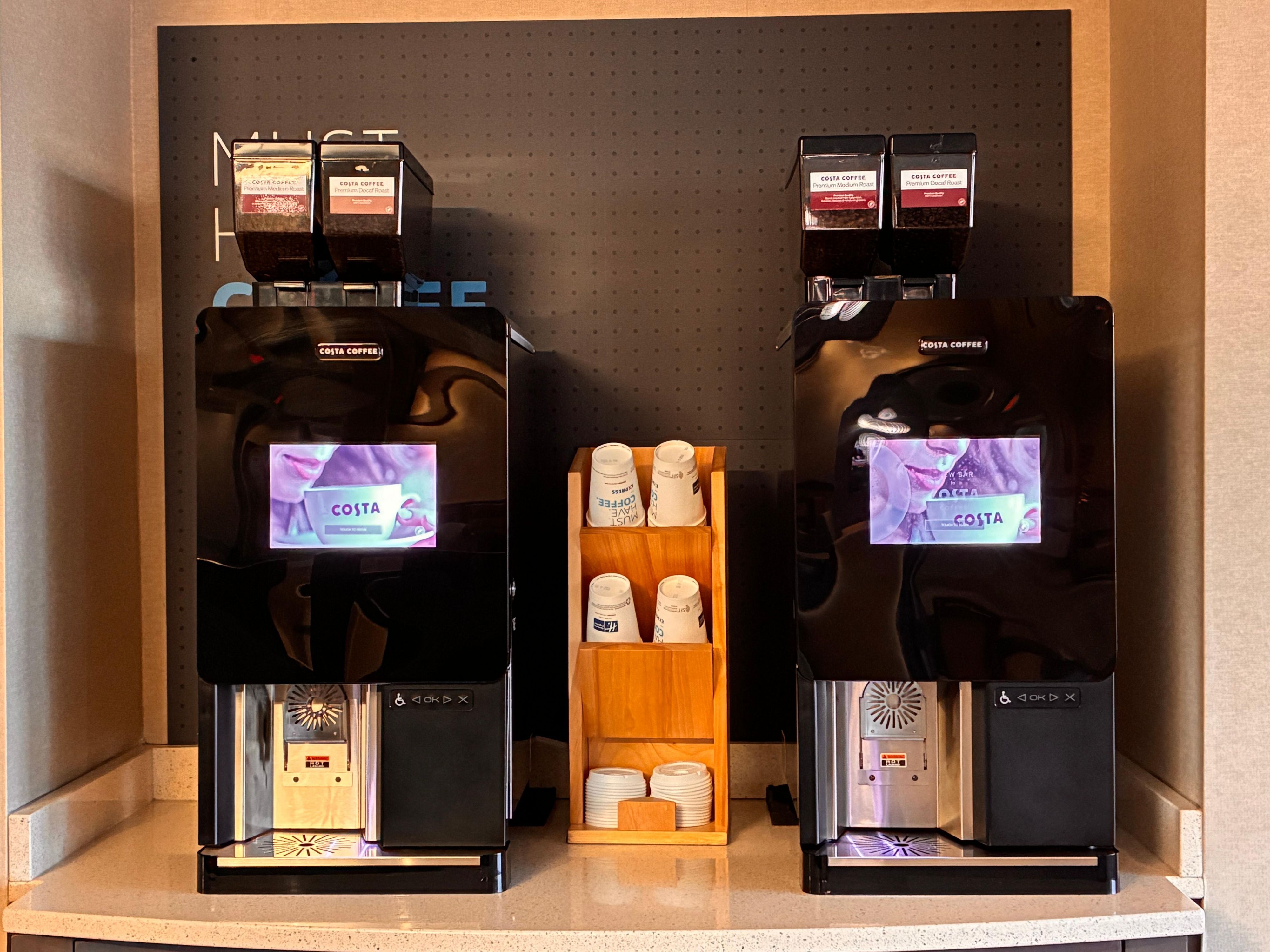 Savor the taste of freshly brewed coffee around
the clock with our new bean-to-cup coffee
machine, available 24/7 in the lobby. Elevate
your stay with us and relish every sip of our
exceptional coffee!