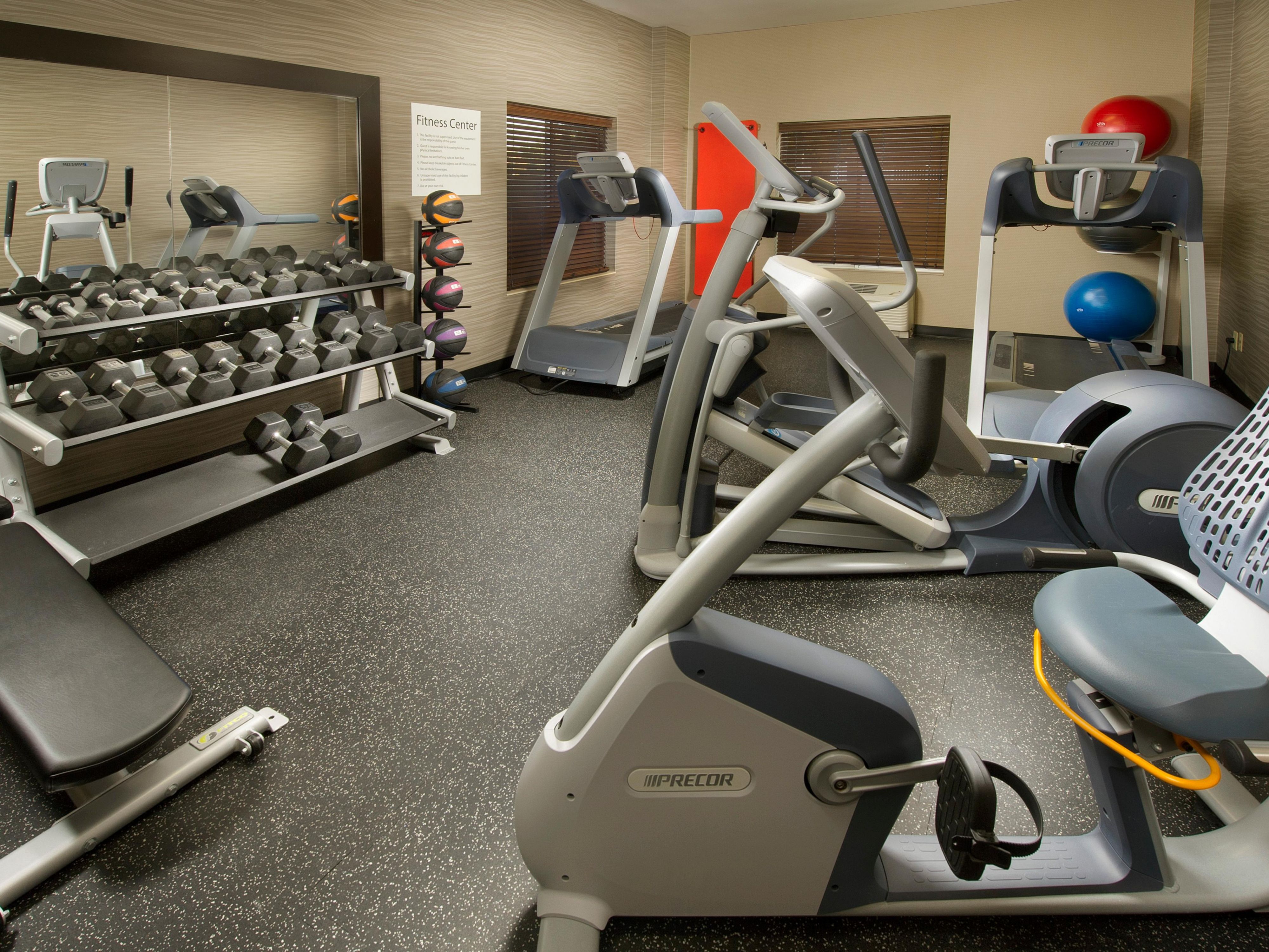 Don't get out of your fitness routine when traveling. Stay on top of your health and wellness regimen during your stay with access to our 24-hour Fitness Center.