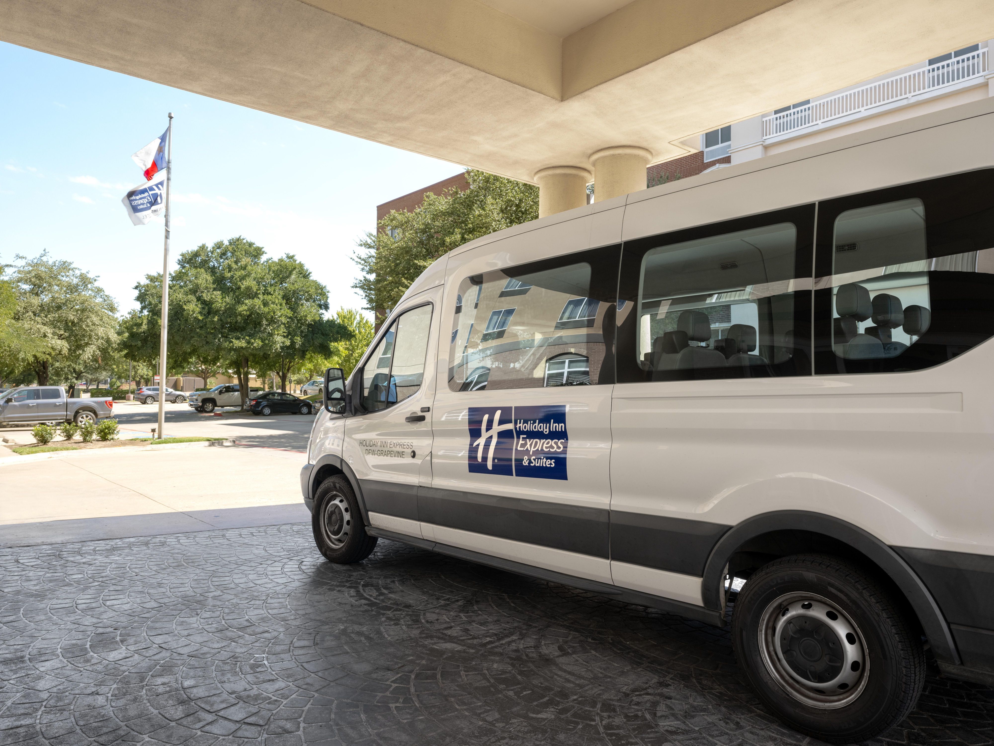 On arrival, simply call the front desk to request our free airport shuttle pickup. Departing? Simply advise our front desk team and enjoy seamless transportation to and from DFW International Airport.