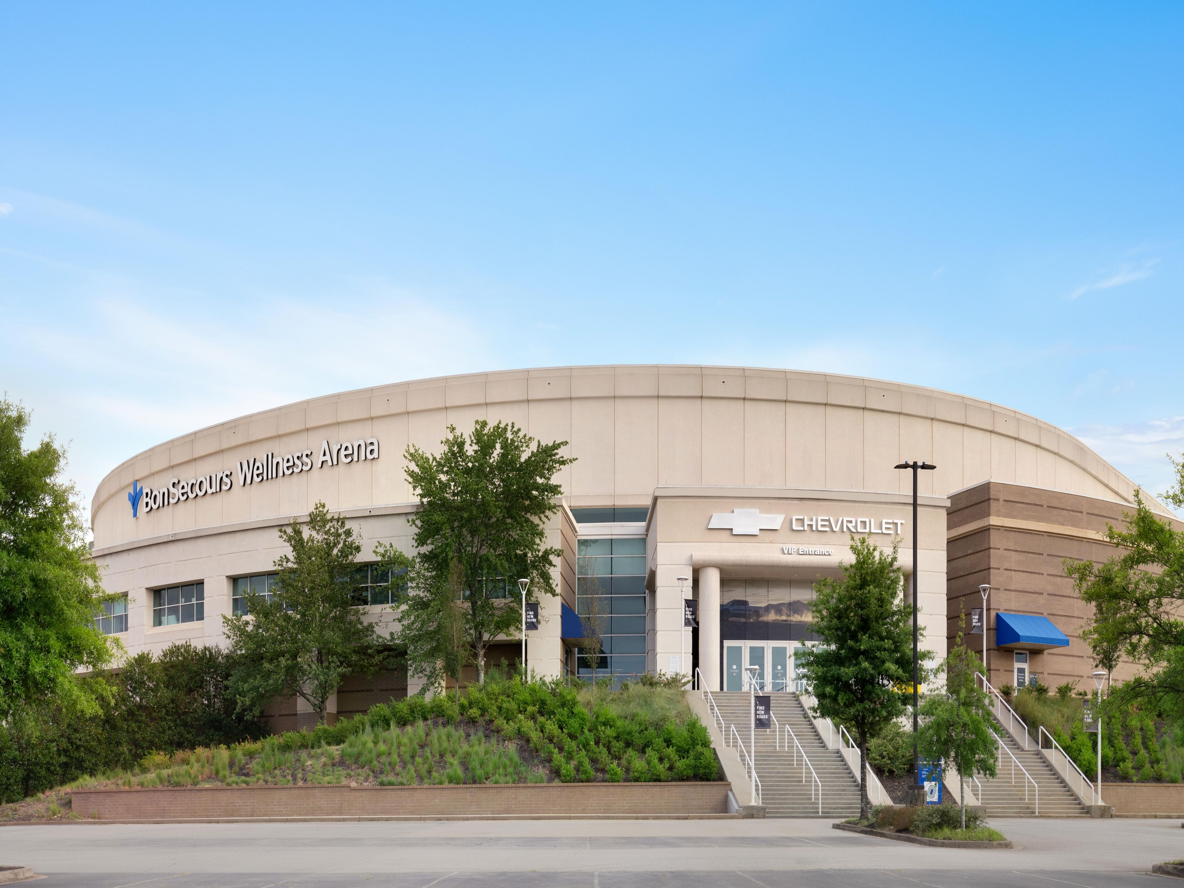 Located just steps from the Bon Secours Wellness Arena in Greenville, South Carolina, we are the perfect location to stay while you attend your next concert or event! Book with us today!