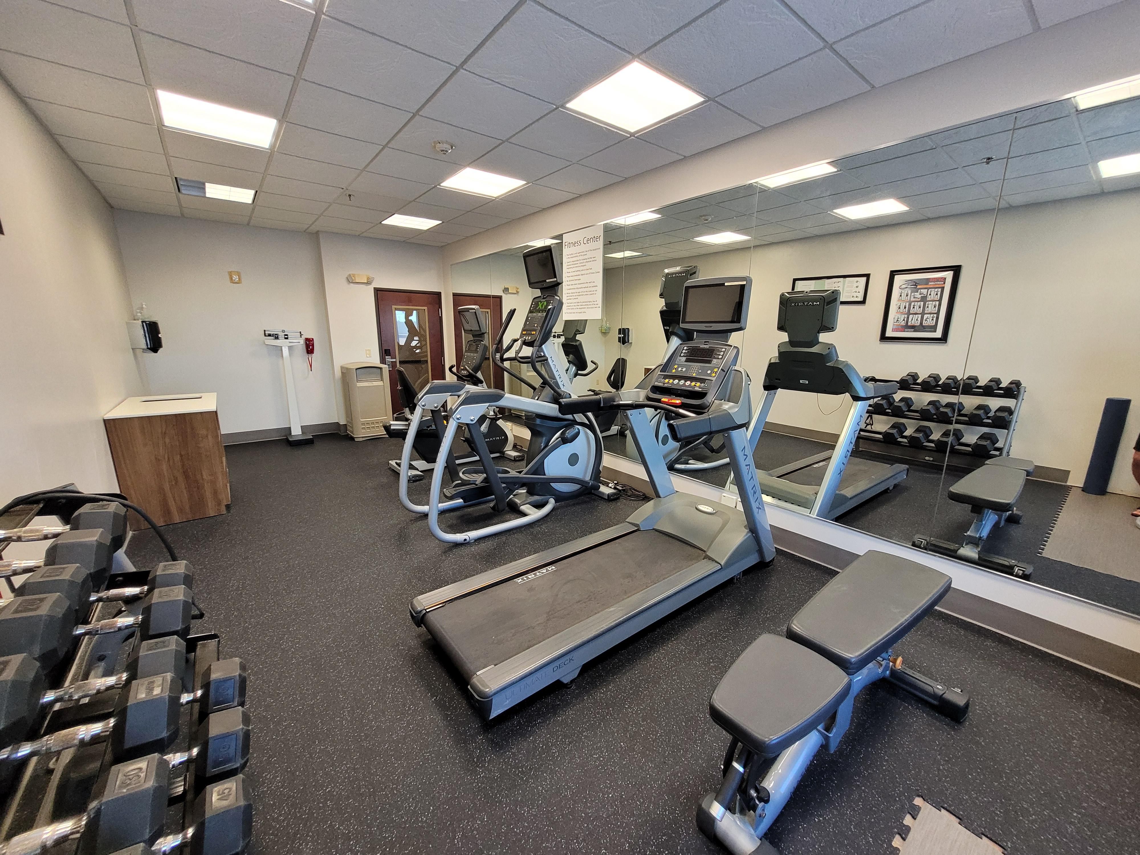 Get your daily workout in our new Fitness Center!