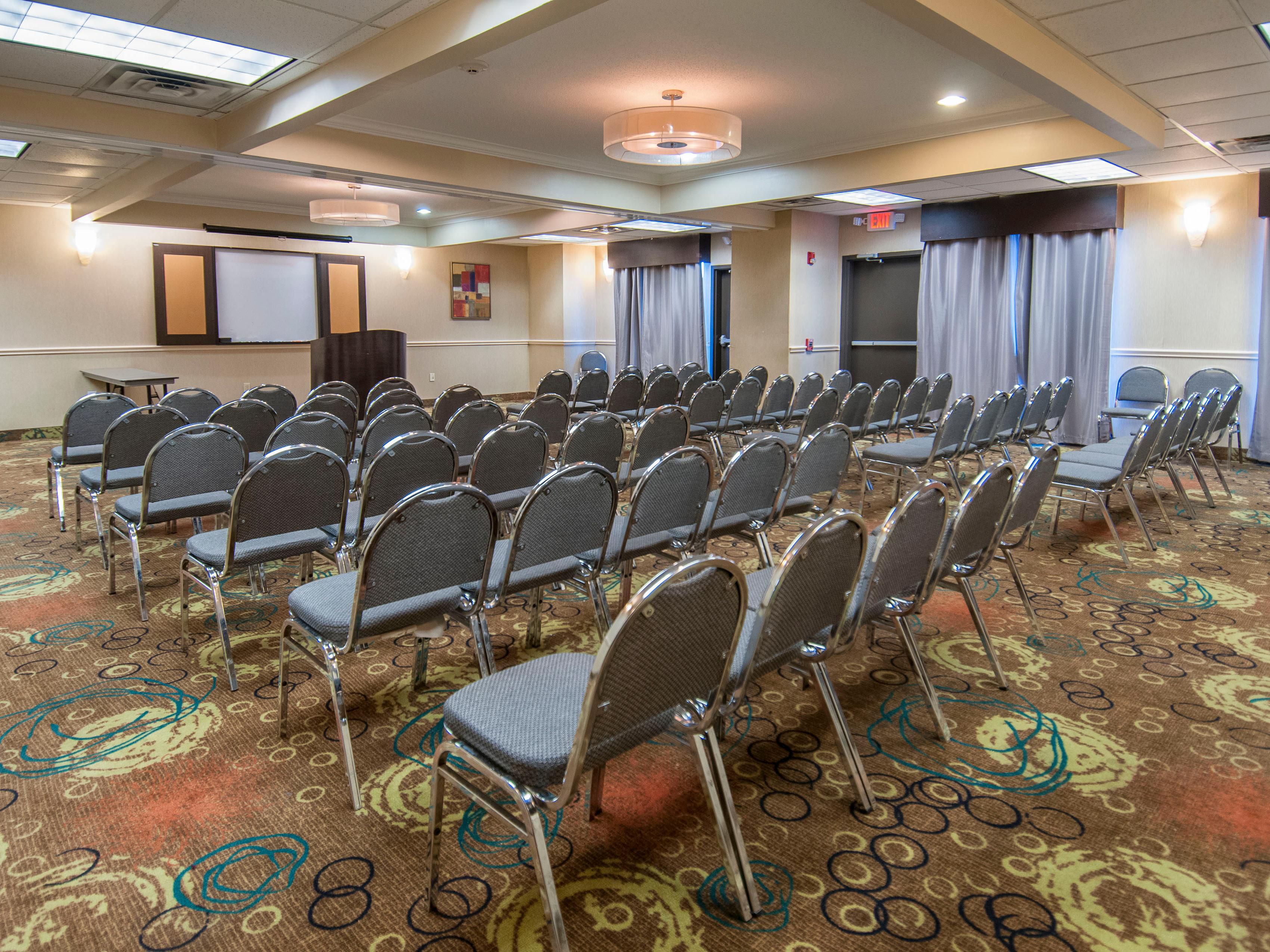 Approximately 1,050 square feet of flexible meeting space available. Give us a call to see if our meeting and event space will be a fit for you.  