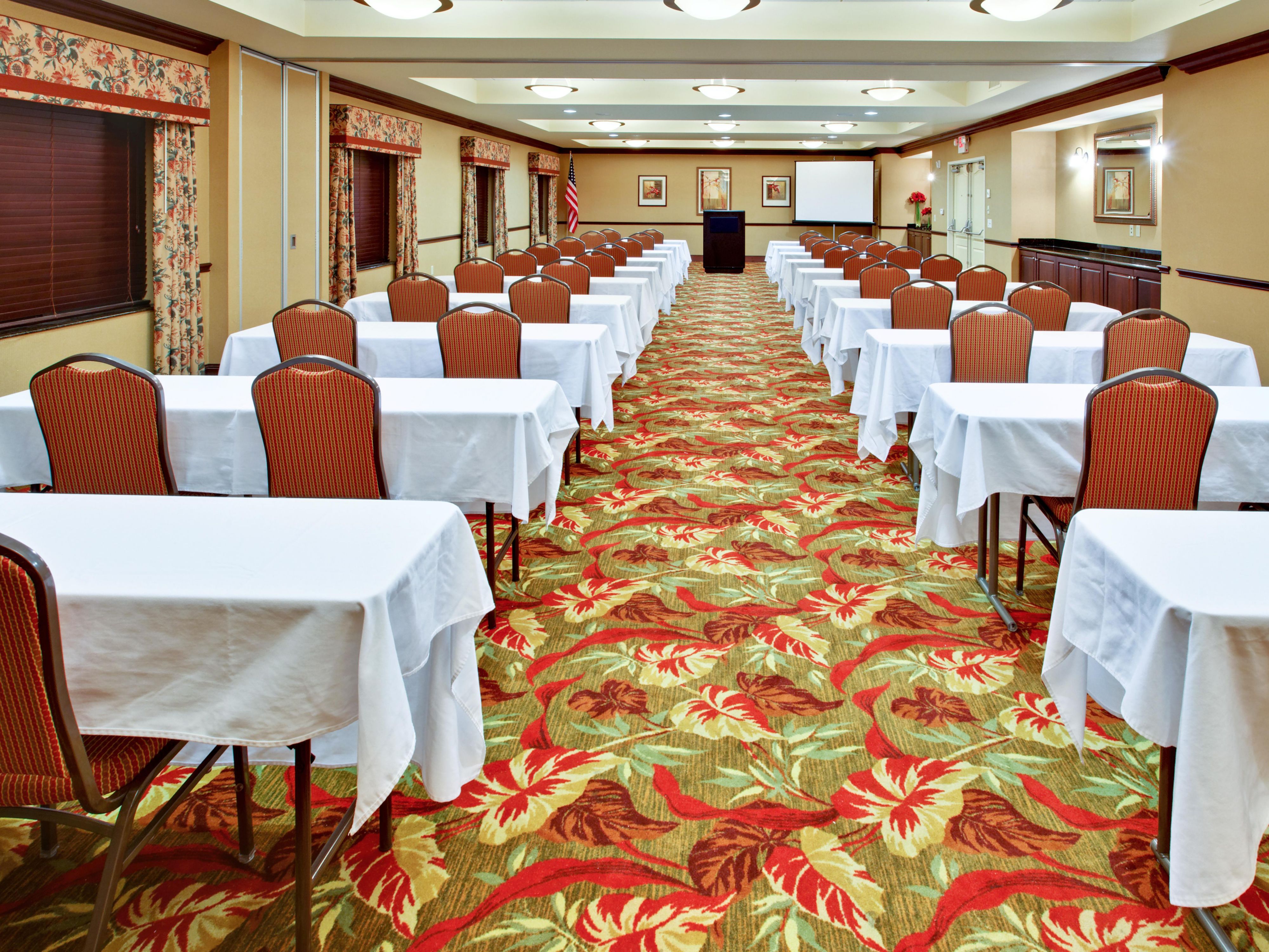 With almost 1,700 square feet of flexible, stylish meeting space, we can host any kind of board meeting, social function, or seminar, with personalized attention. In house catering is available. 