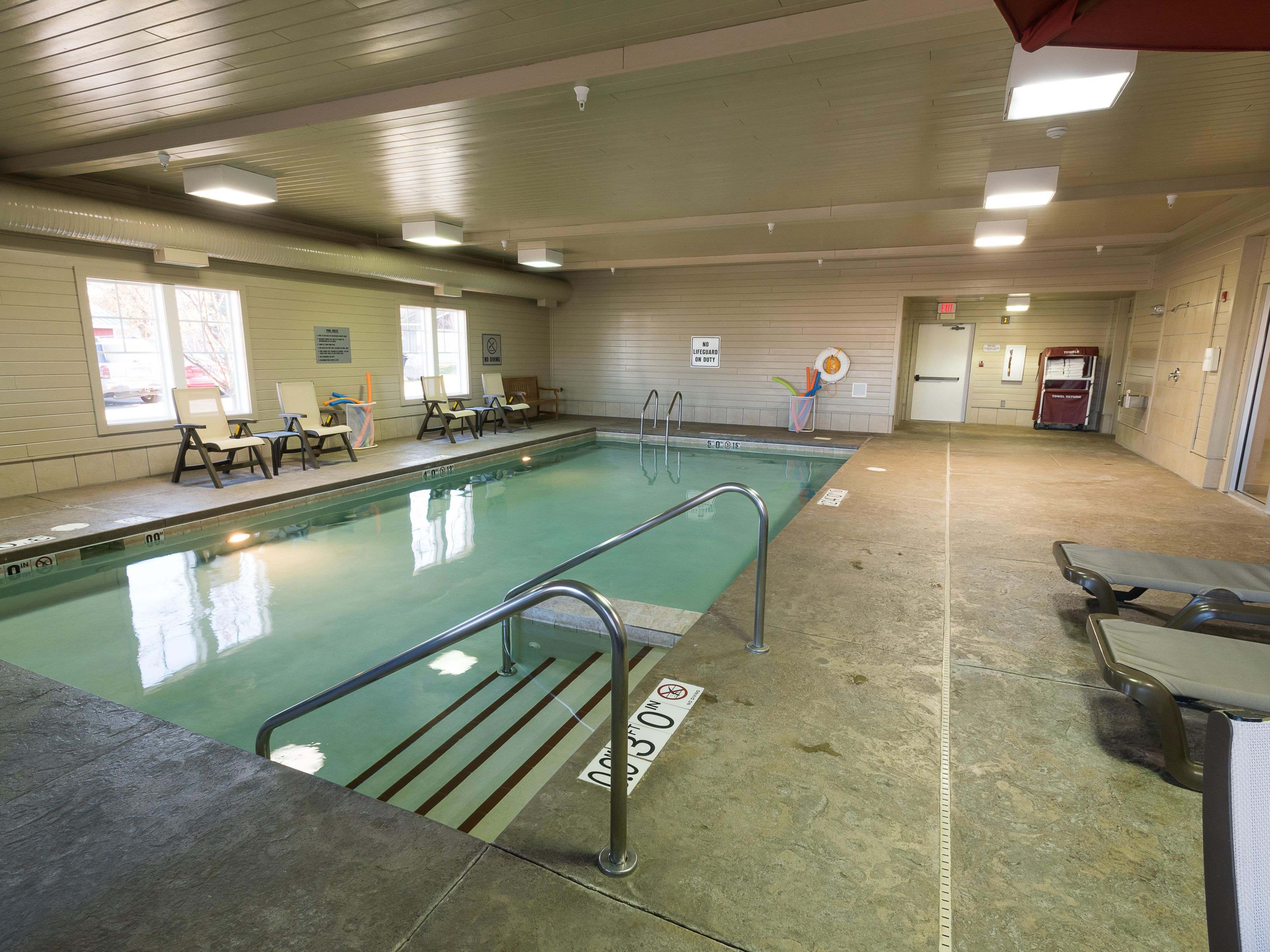 Relax and enjoy the start or end of your day in our beautiful indoor pool.  