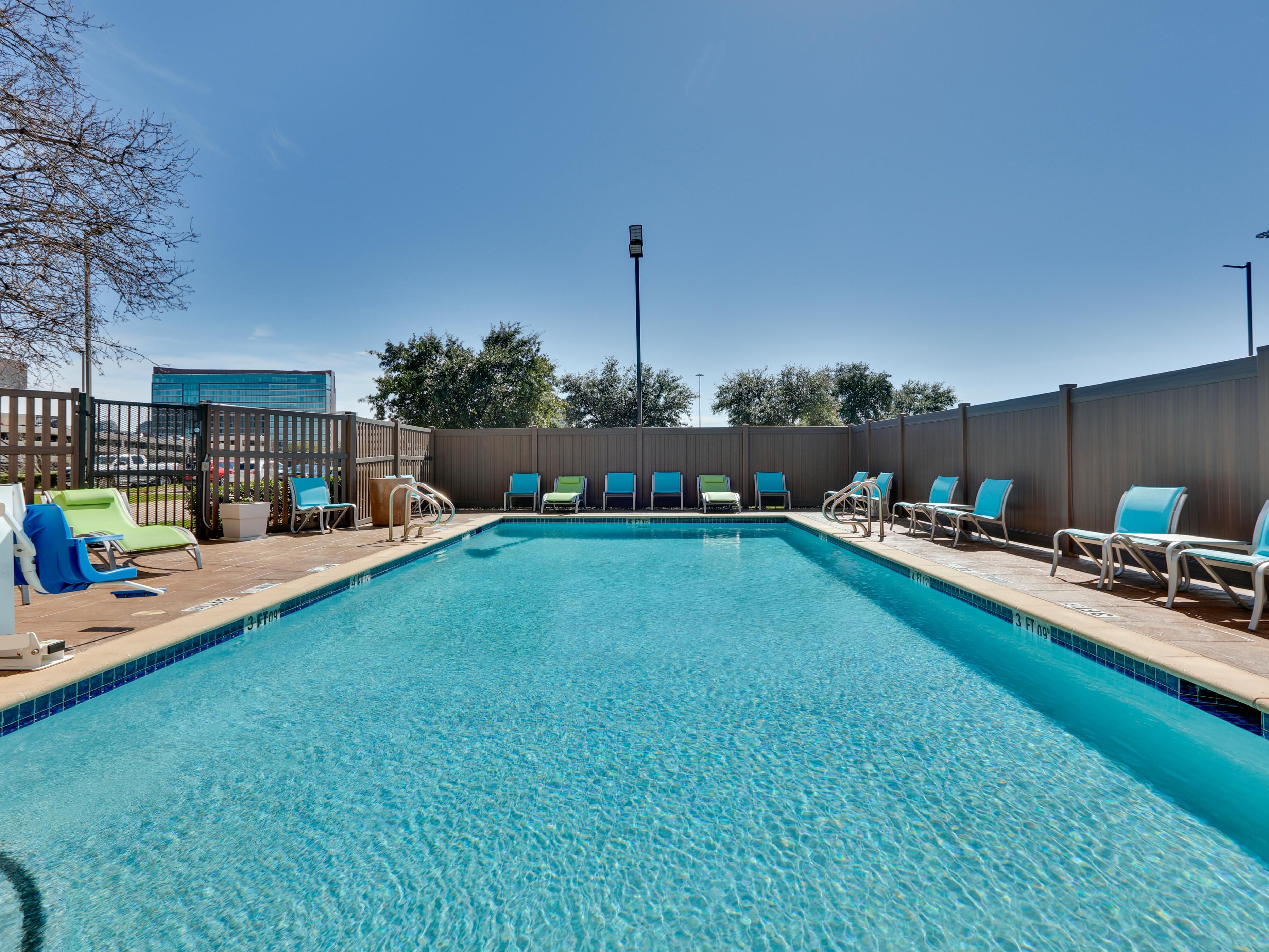 Relax and unwind by our pool! Open while Texas weather permits.