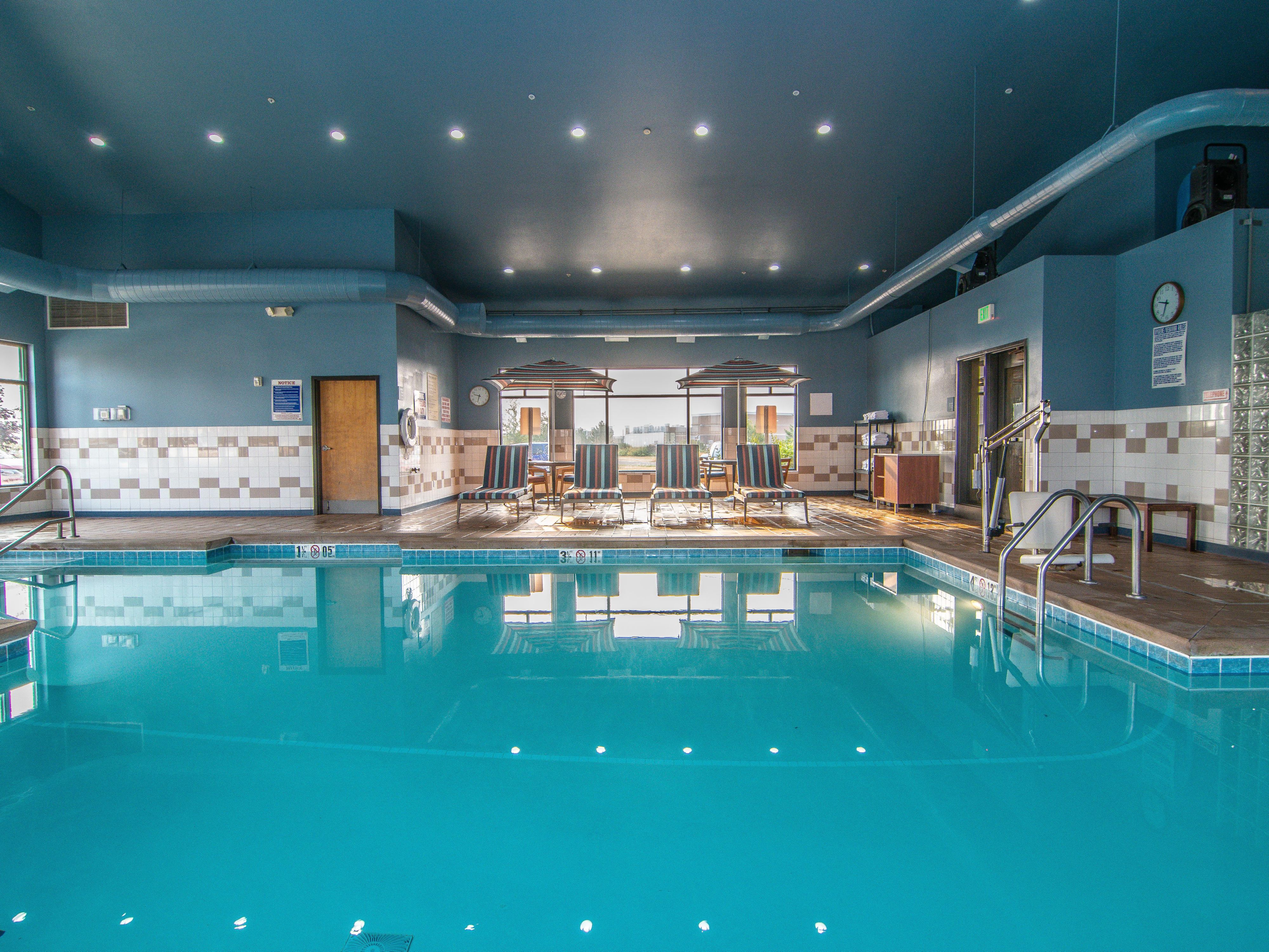 Come enjoy our indoor heated swimming pool and whirlpool. 