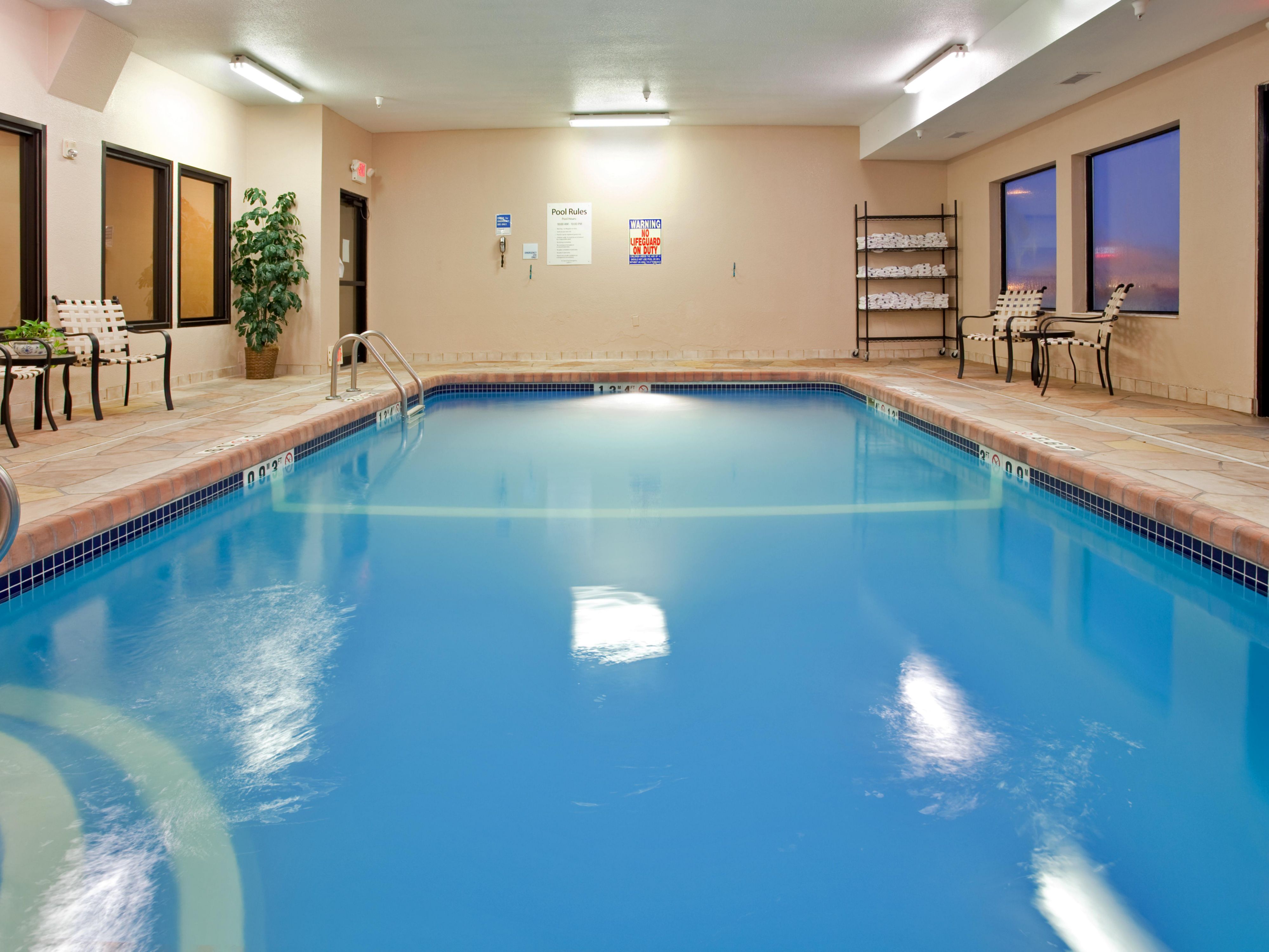 Come enjoy our beautiful indoor pool for winter.