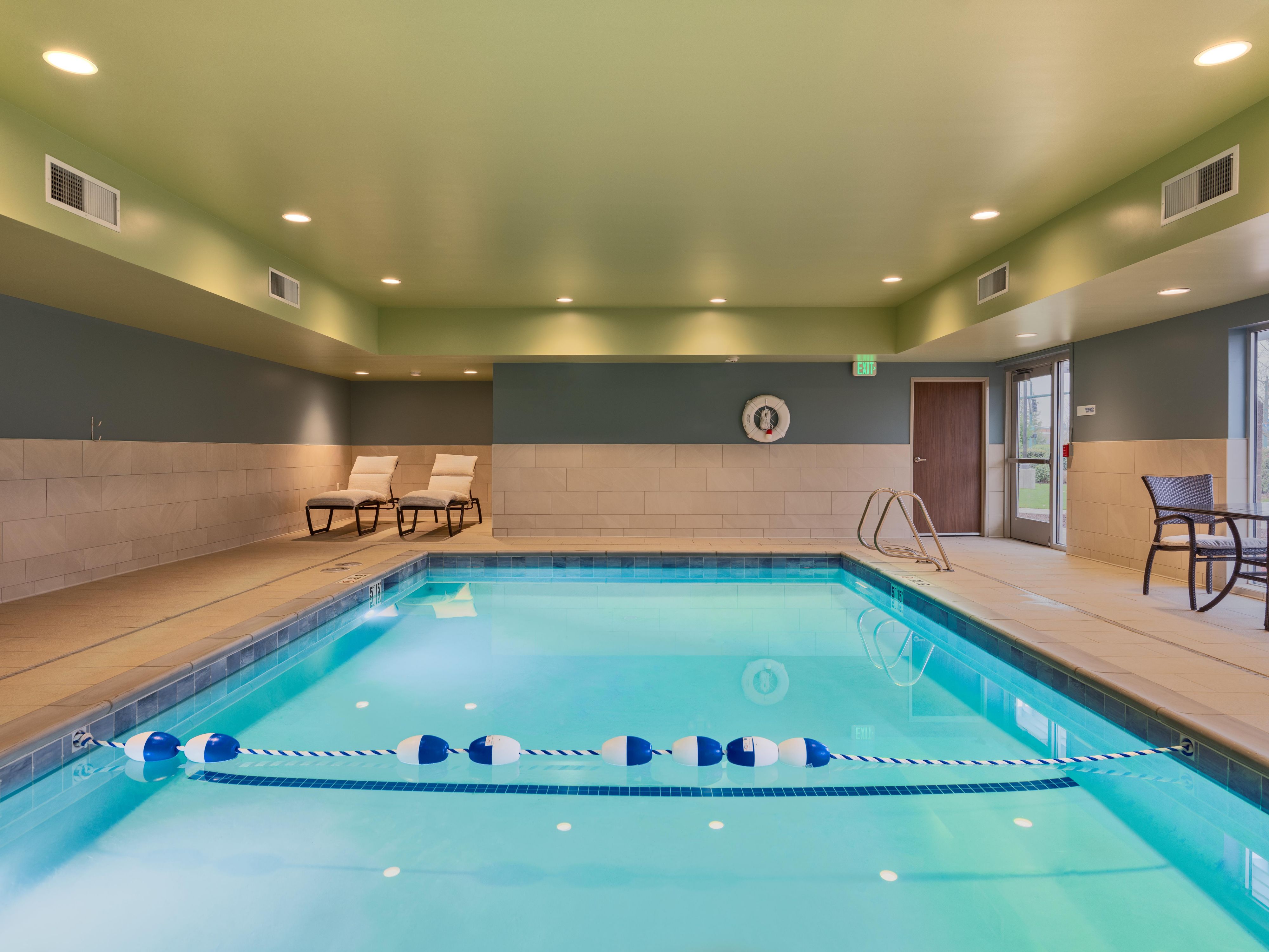 Take a dip in our indoor swimming pool.
