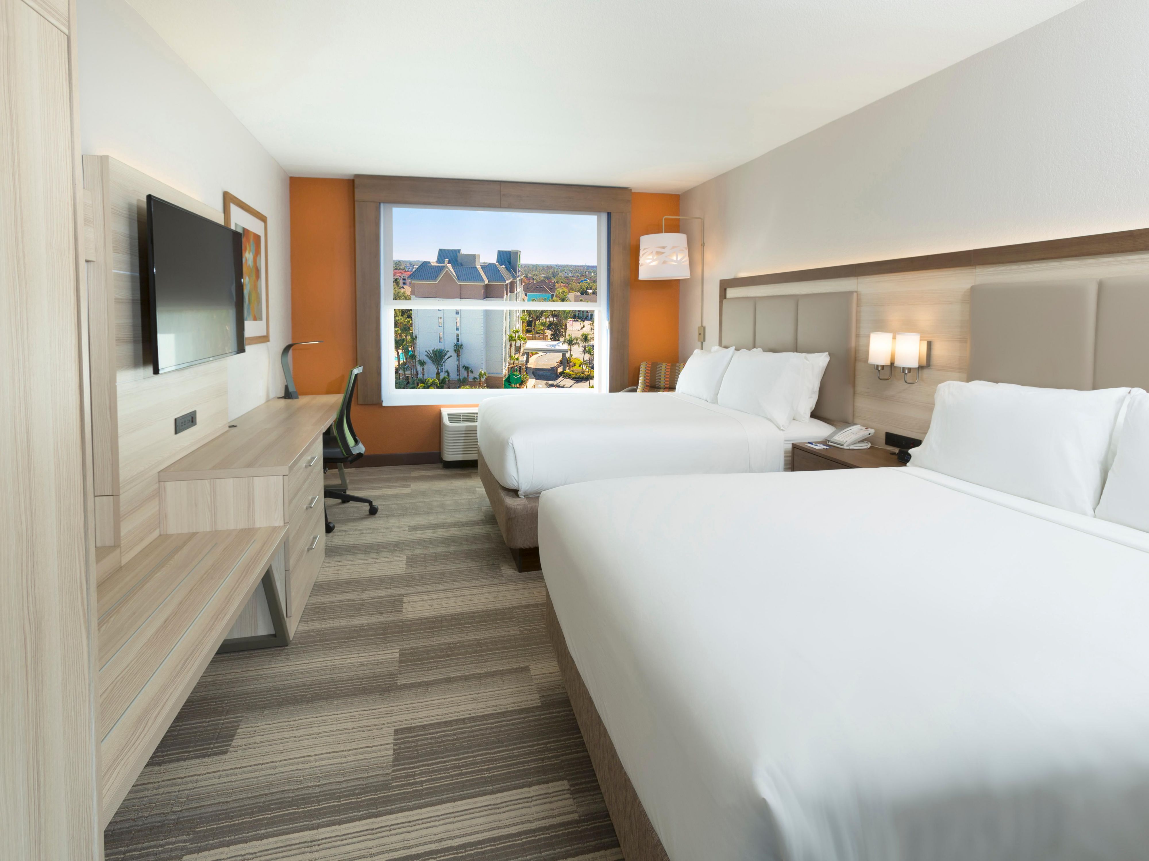 Double your fun in our spacious two queen bed standard room.