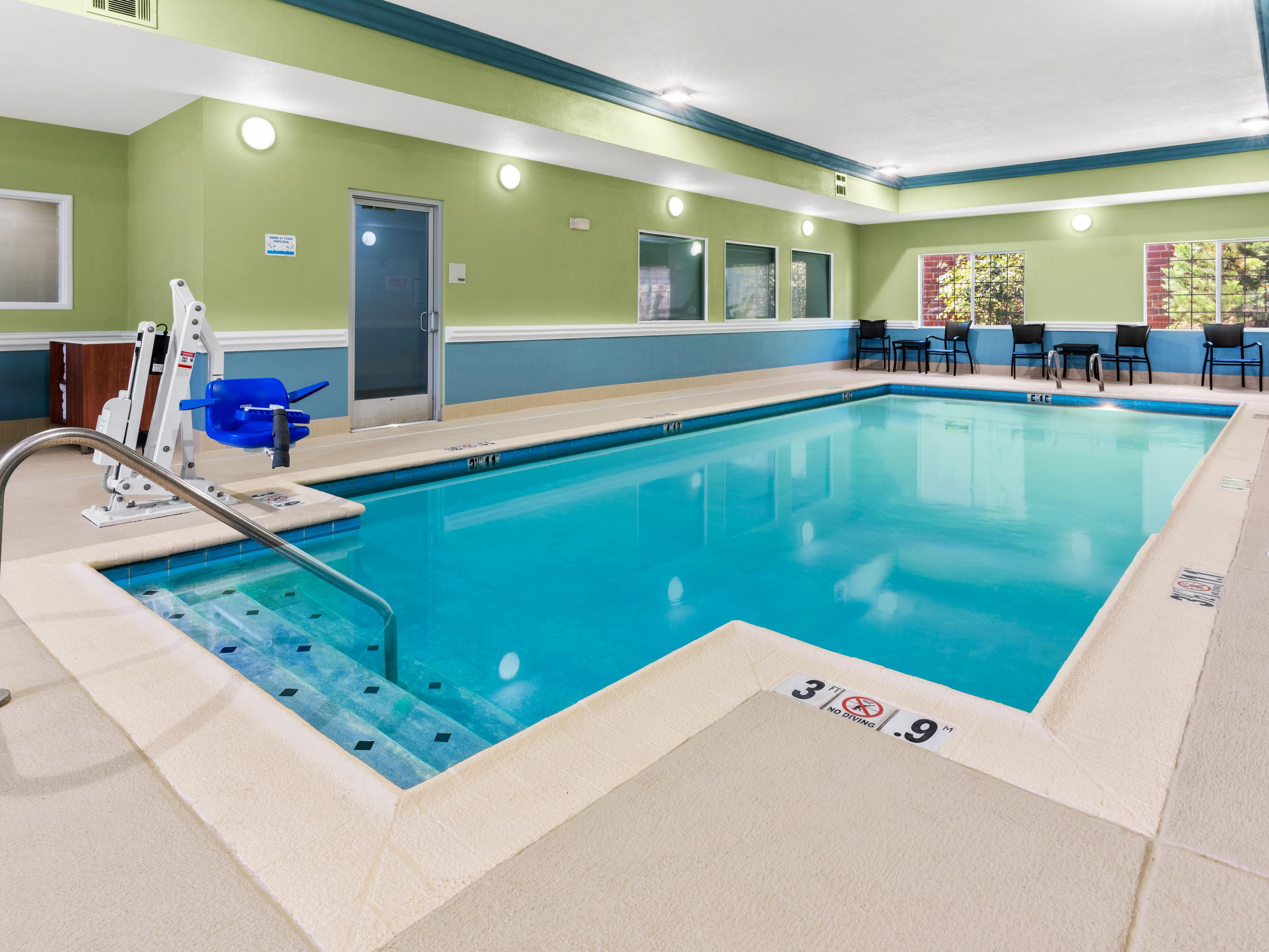 Enjoy year-round swimming in our inviting indoor pool.