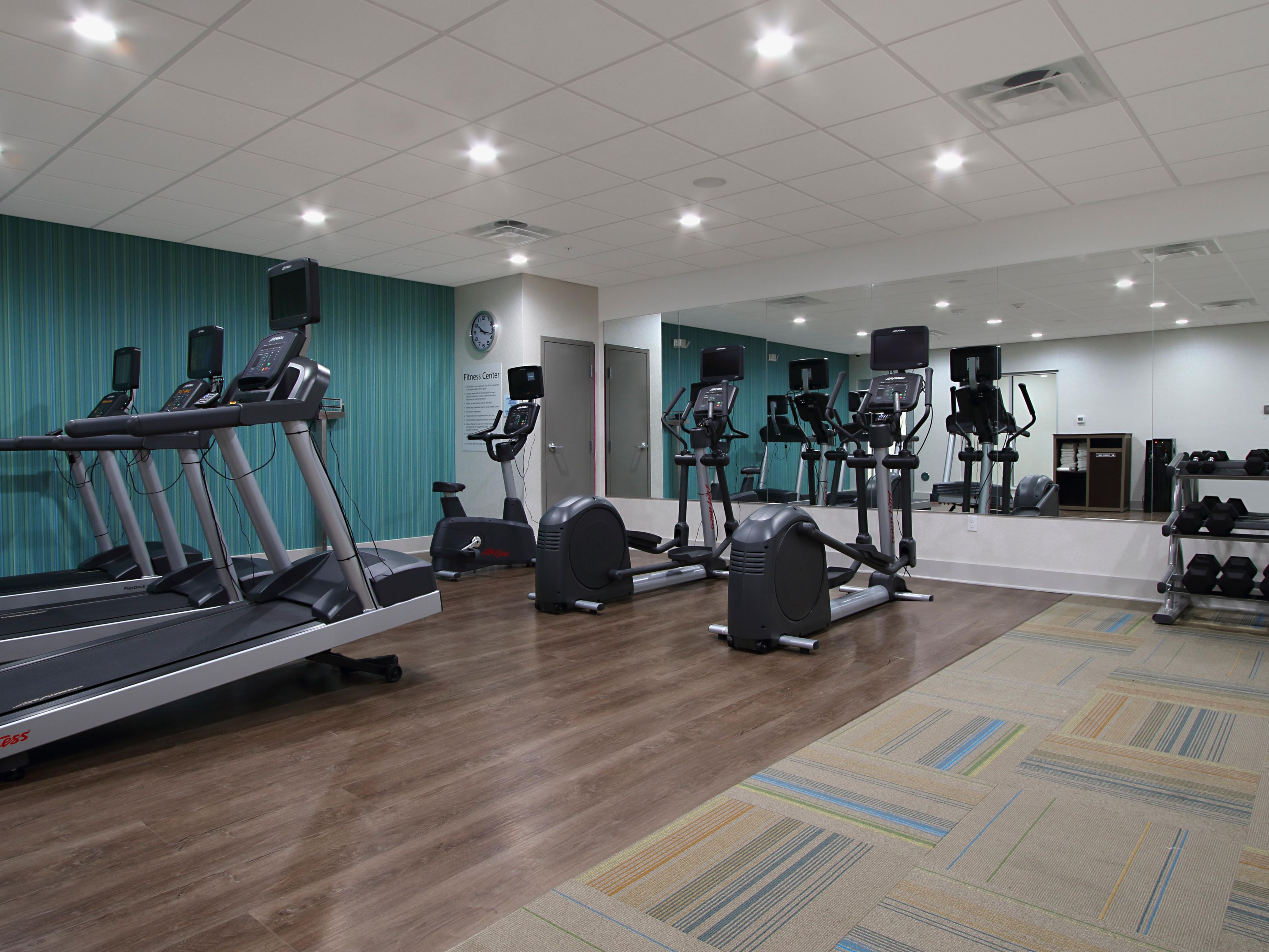 Need a work out while staying with us? Check out our state of the art exercise facility. Cardio? Weights? We have it all.