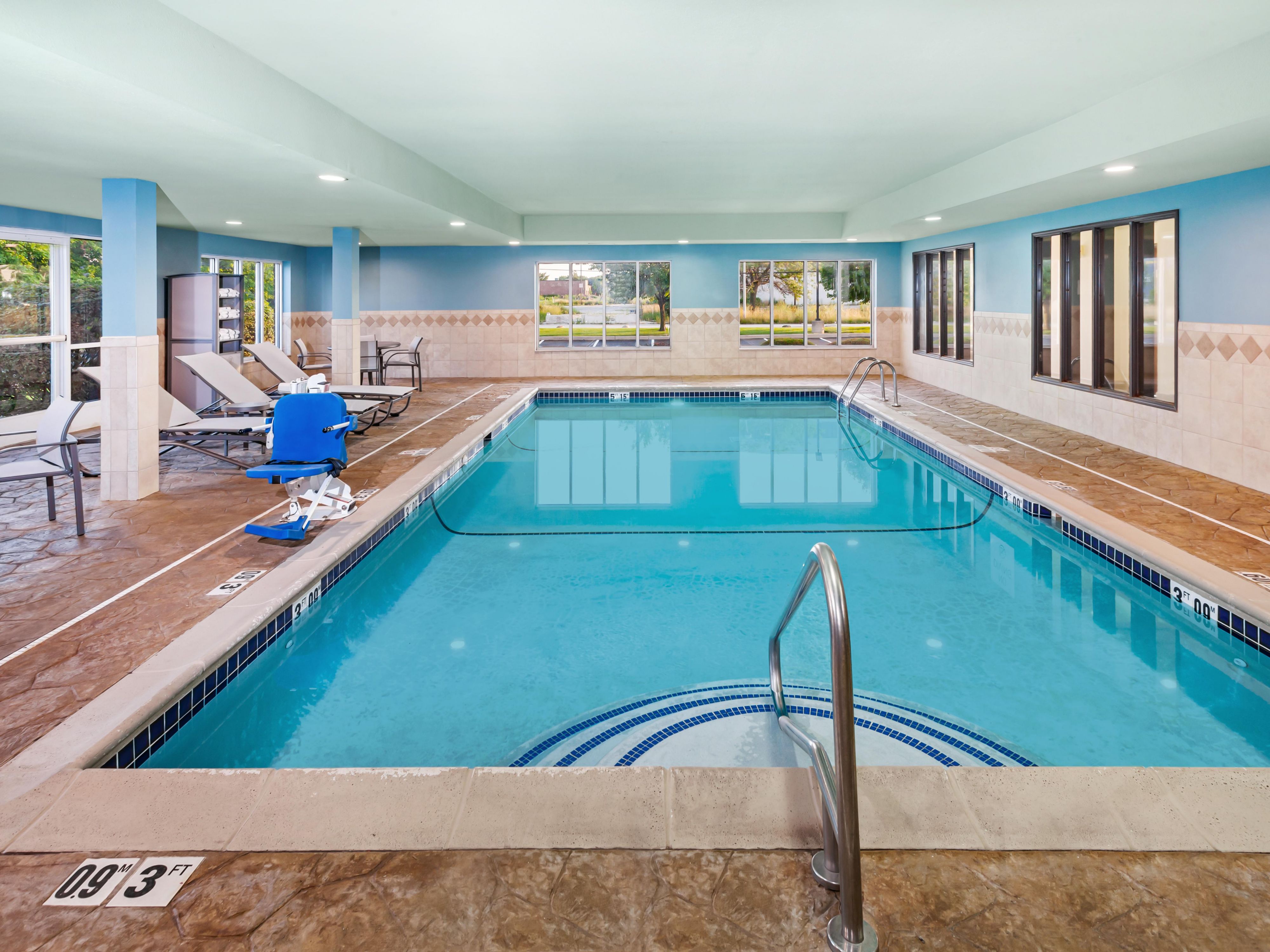 Take a relaxing swim after a hard day