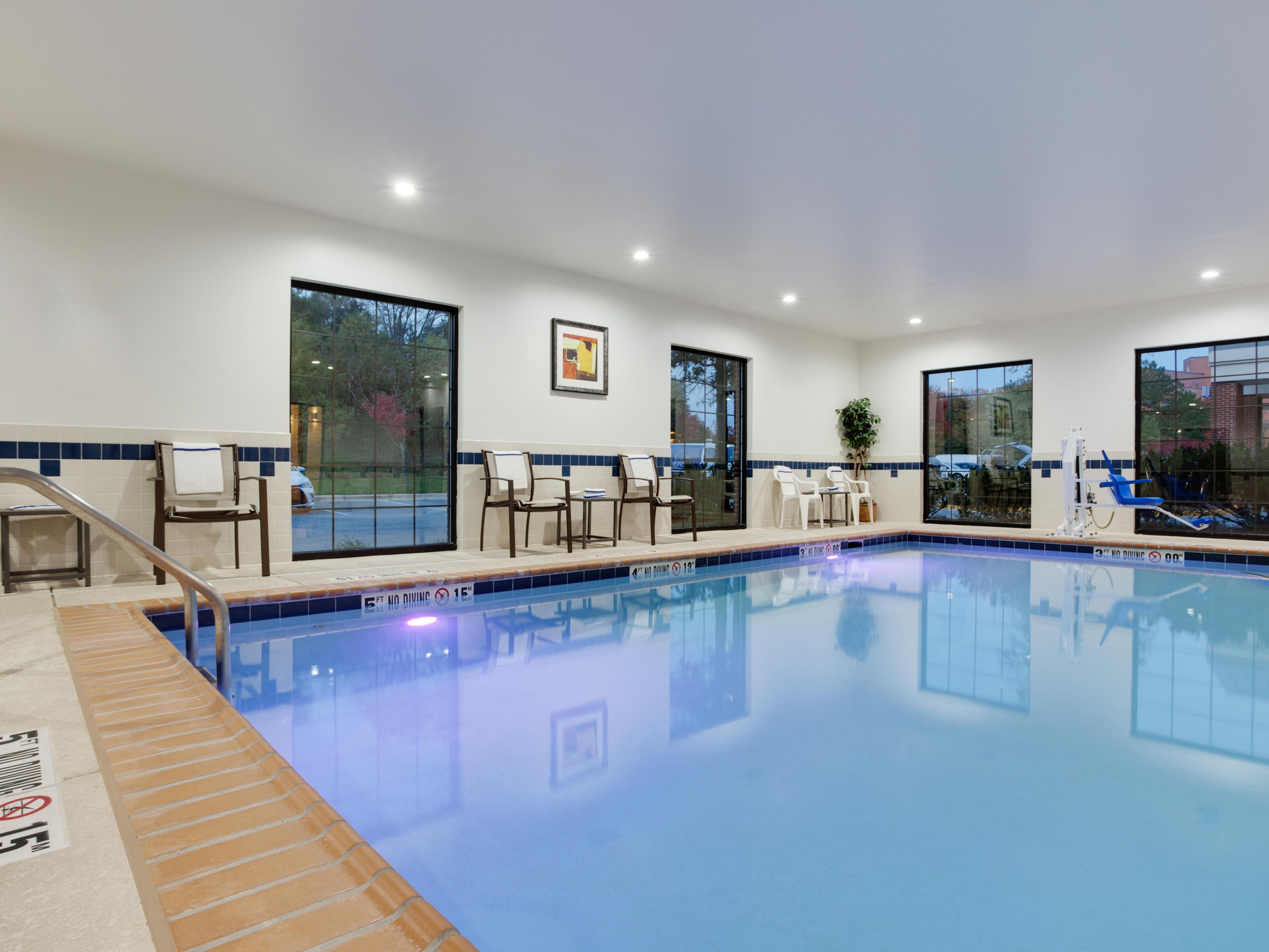Have a morning or afternoon dip in our indoor pool