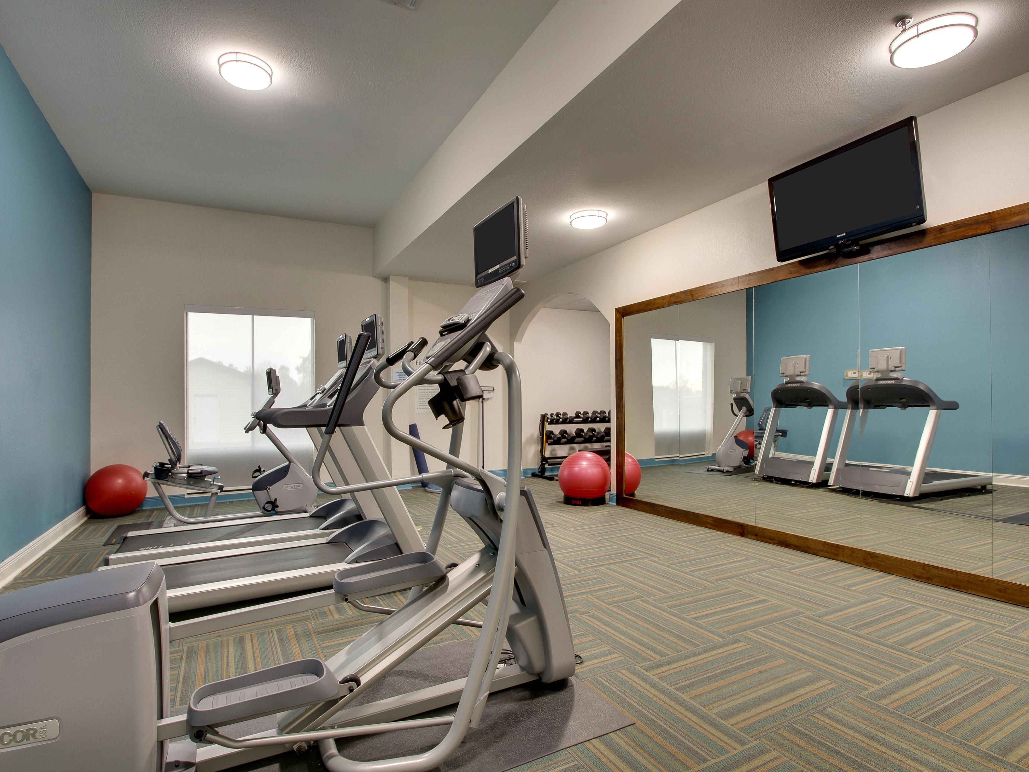 Stay active at our fully equipped Fitness Center, open 24 hours for added convenience. Whether you're an early riser or prefer a late-night session, our facility has everything you need – from cardio machines to free weights, exercise balls, and yoga mats – for a satisfying workout.