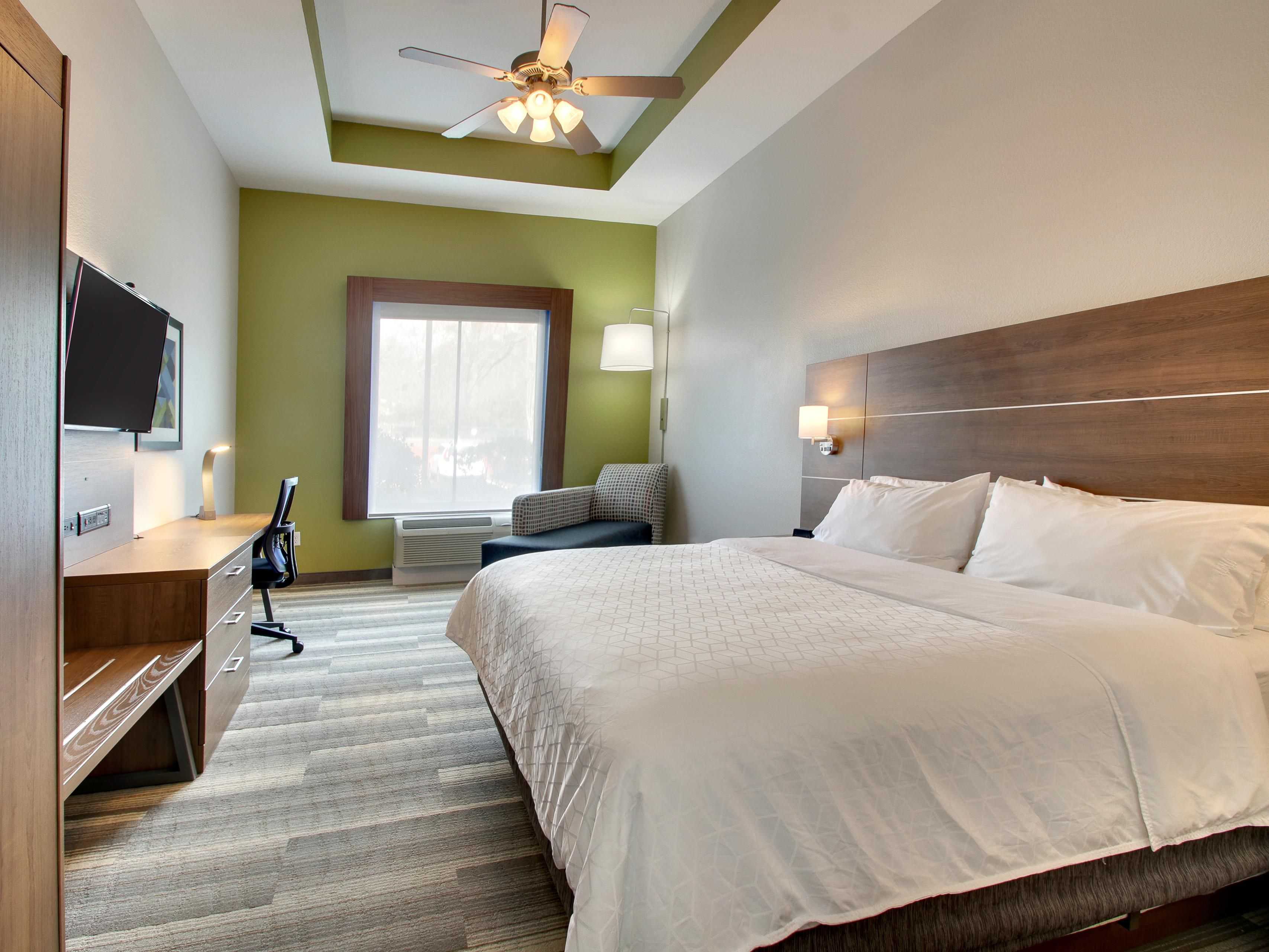 Unwind in your room while you watch your favorite TV show.