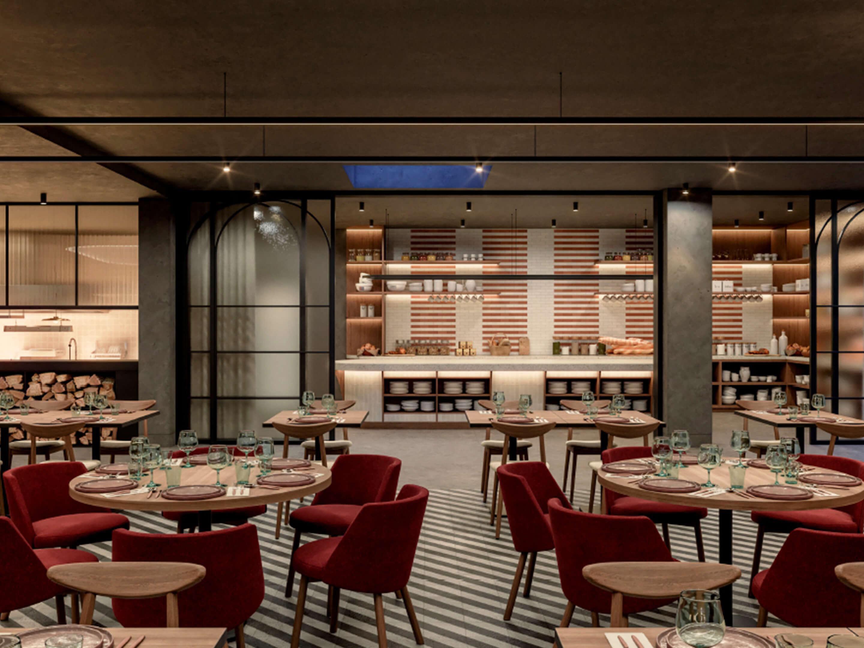 The 550º Restaurant & Bar is our hotel's restaurant. Here, we celebrate fire in every detail: artisanal pizzas, succulent meats, baked rice dishes, and grilled fish, accompanied by cocktails with smoky notes. A sensory invitation in the heart of our hotel, where skill and emotion meet. Reserve your table now.