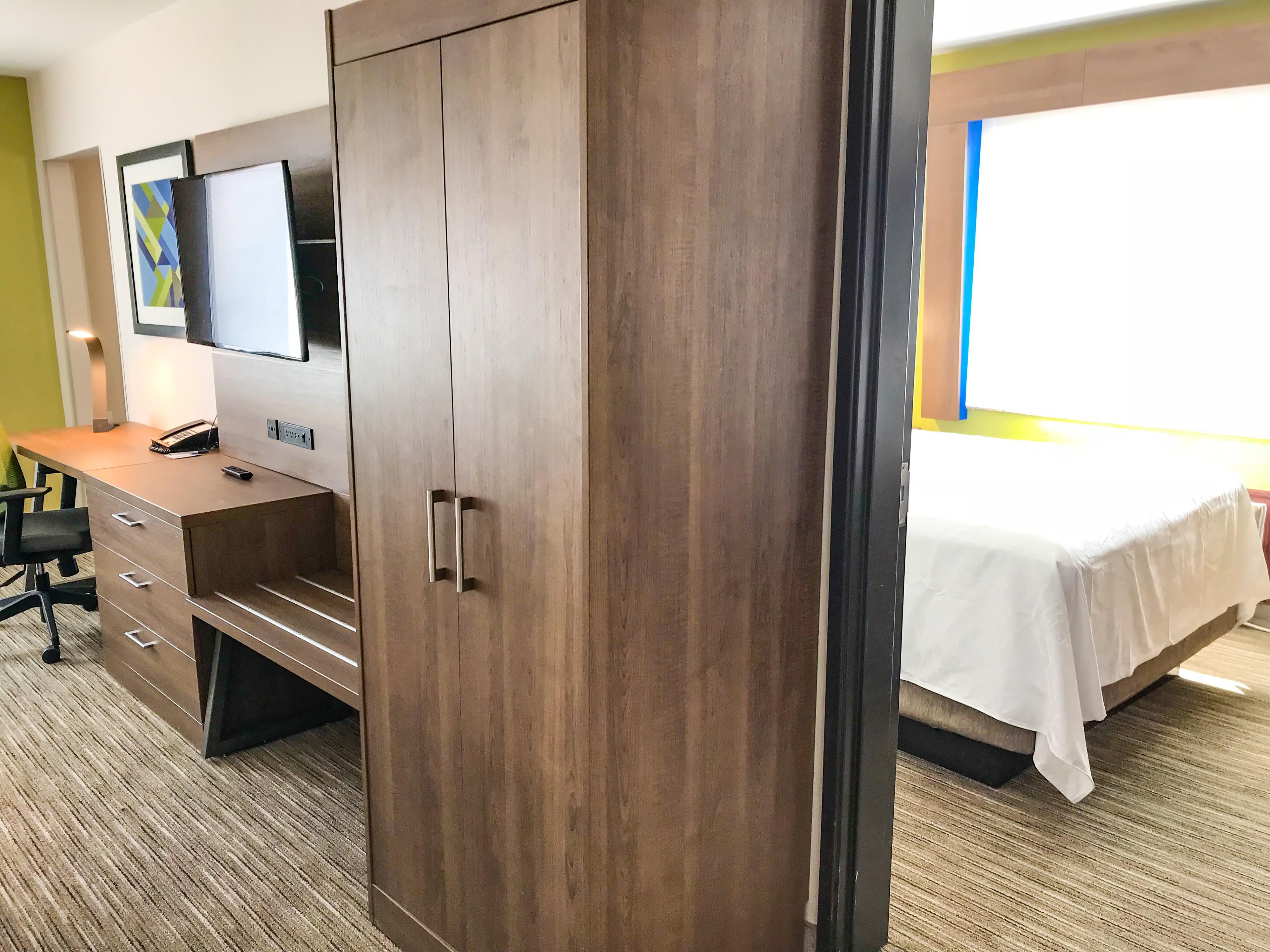 We are excited for showcase our new family suites.  This two room suite will offer three queen beds, small living area and a single bathroom. Plenty of space for a family on the go!