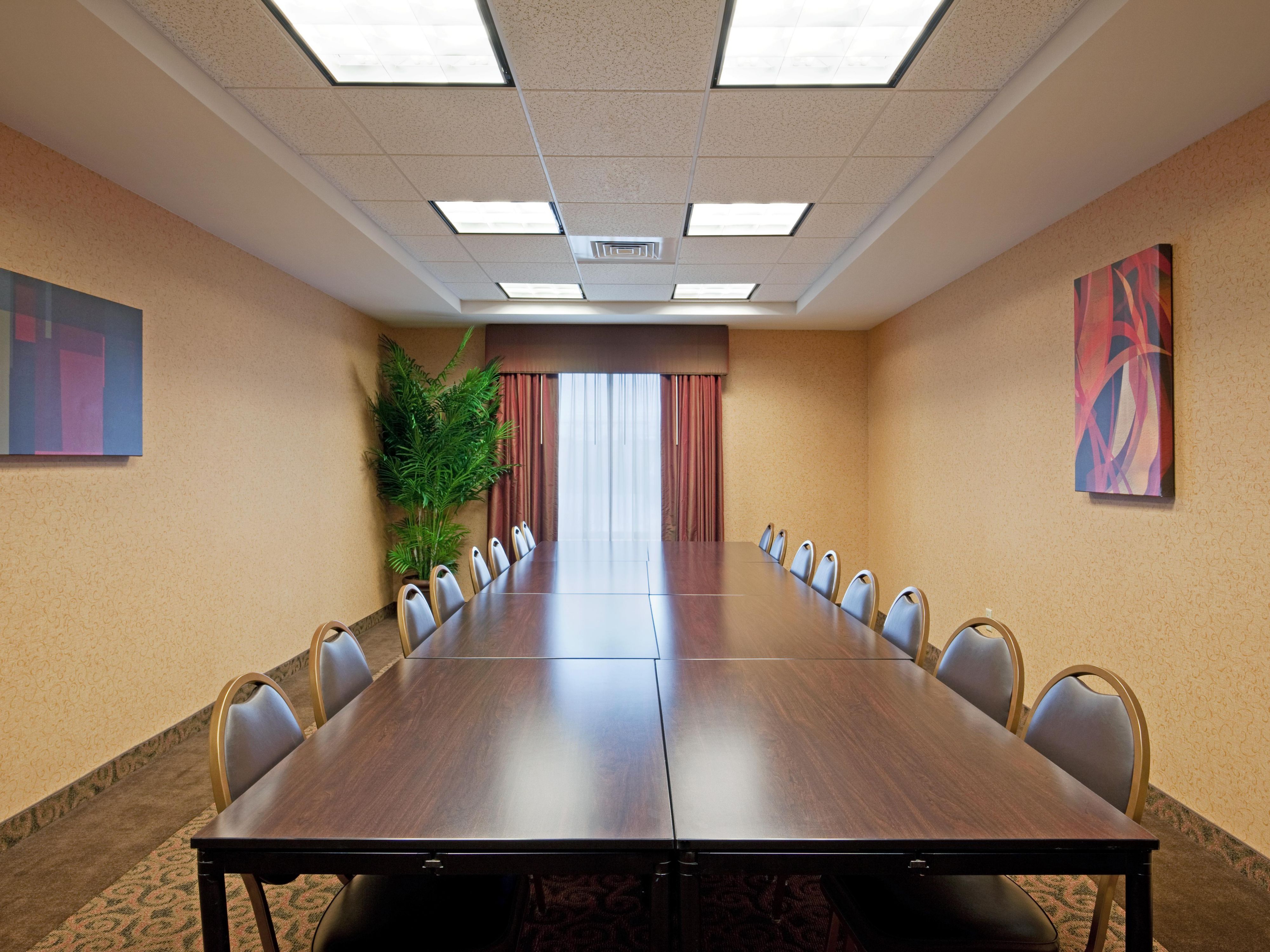 Elevate your gatherings at Holiday Inn Express & Suites in Malone with our expansive meeting room. Designed for versatility, our space accommodates various event needs. Whether it's a corporate meeting or a social gathering, our spacious meeting room provides the ideal setting for success and collaboration.