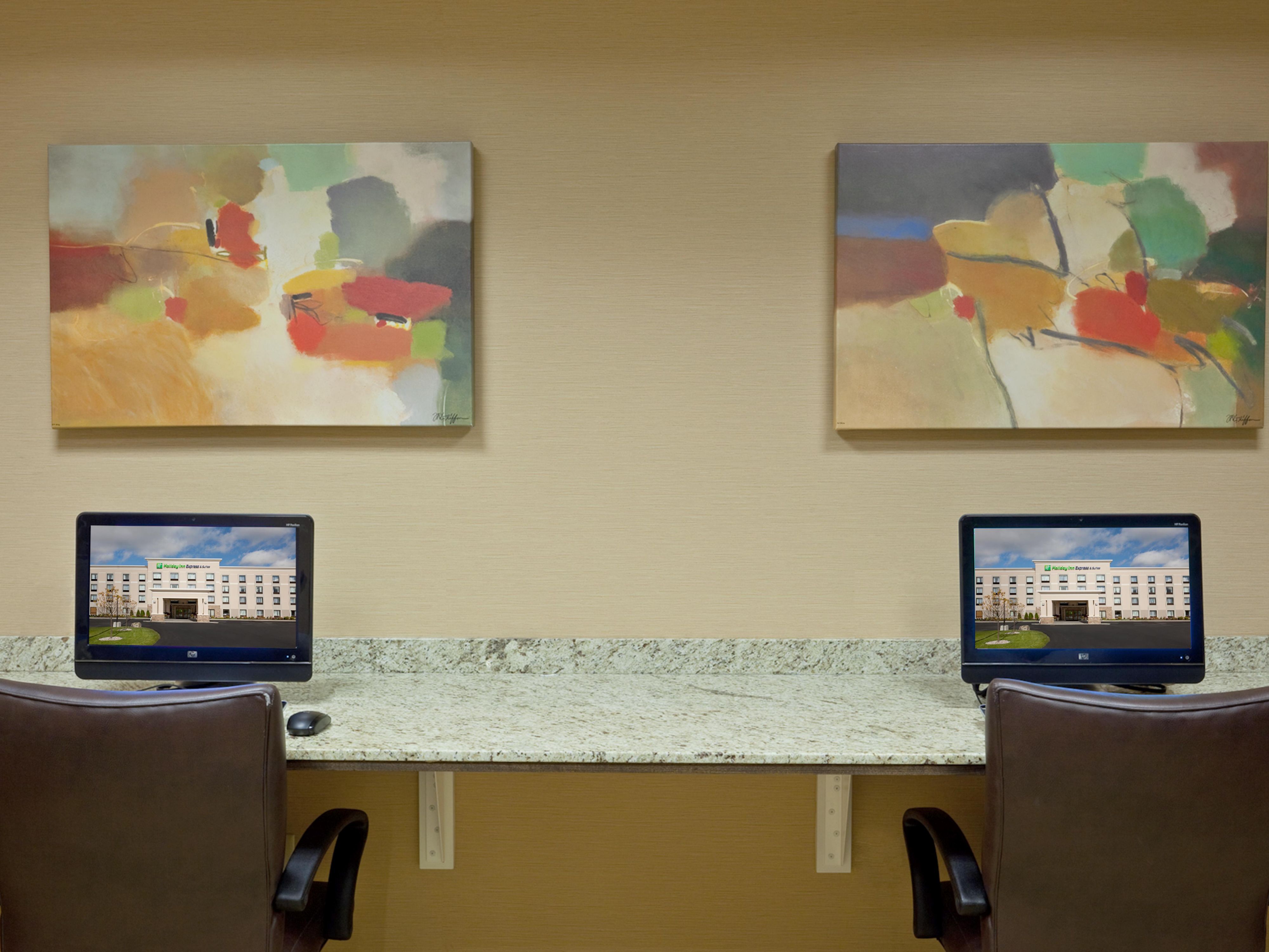 For our guests on business, we've got you covered. Our fully equipped business center provides everything you need to stay connected and productive during your stay at Holiday Inn Express & Suites in Malone. Work efficiently, even when you're away from the office.