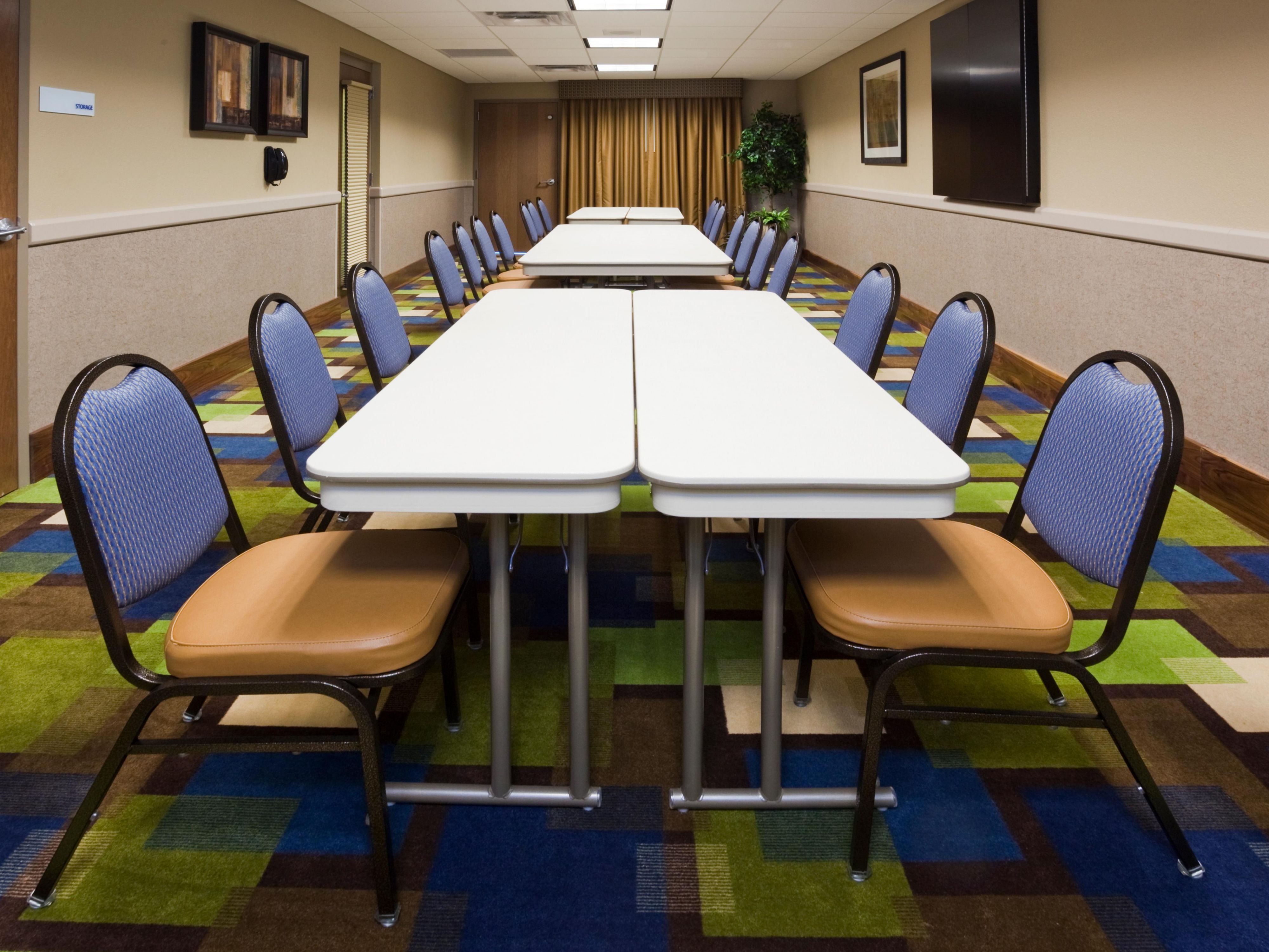 Meeting room rental available for up to 25 people depending on style and set up. Guest are able to bring in their own food and beverage or catering company. Please call or email the hotel for more details.