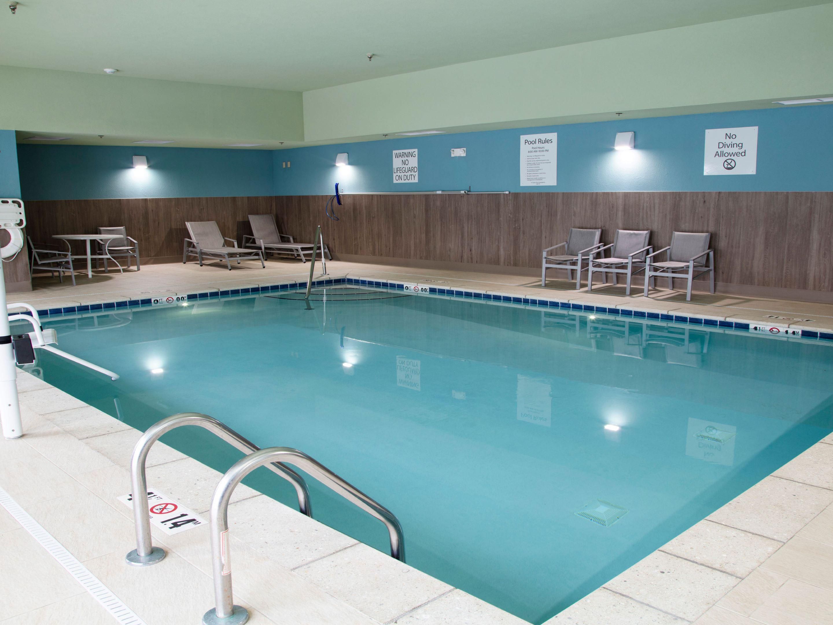 Enjoy our indoor pool year round. 