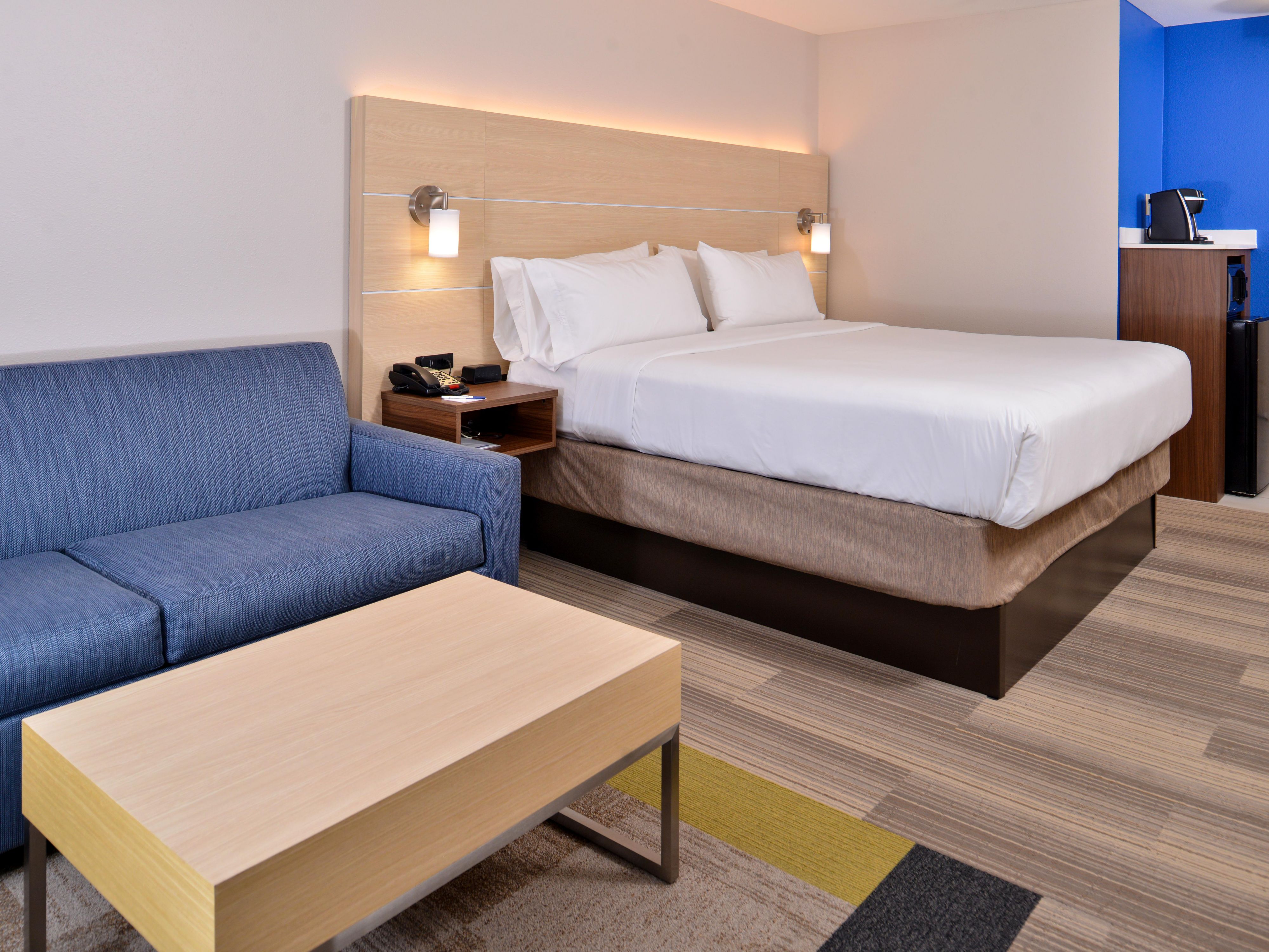 Our King bed rooms offer a pull-out sofa.