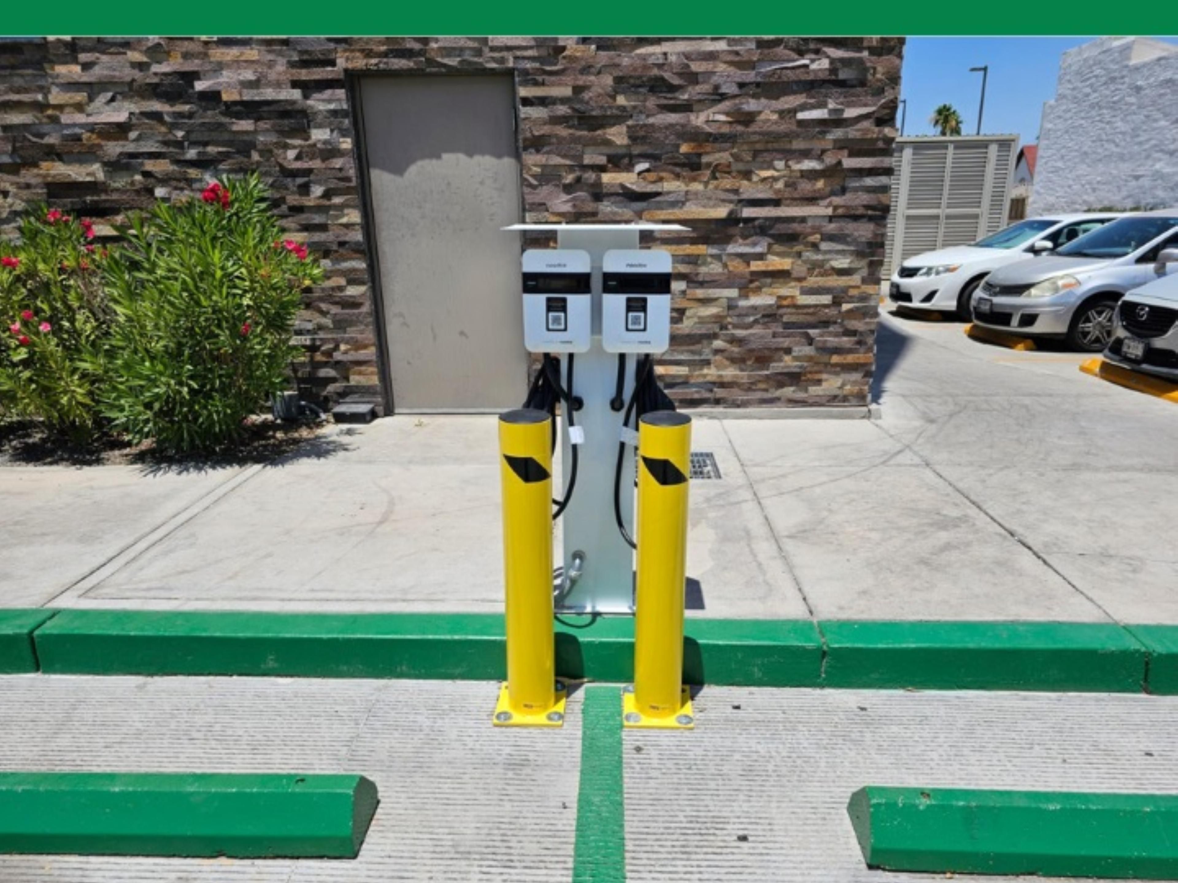 We have a charging station for electric vehicles.
