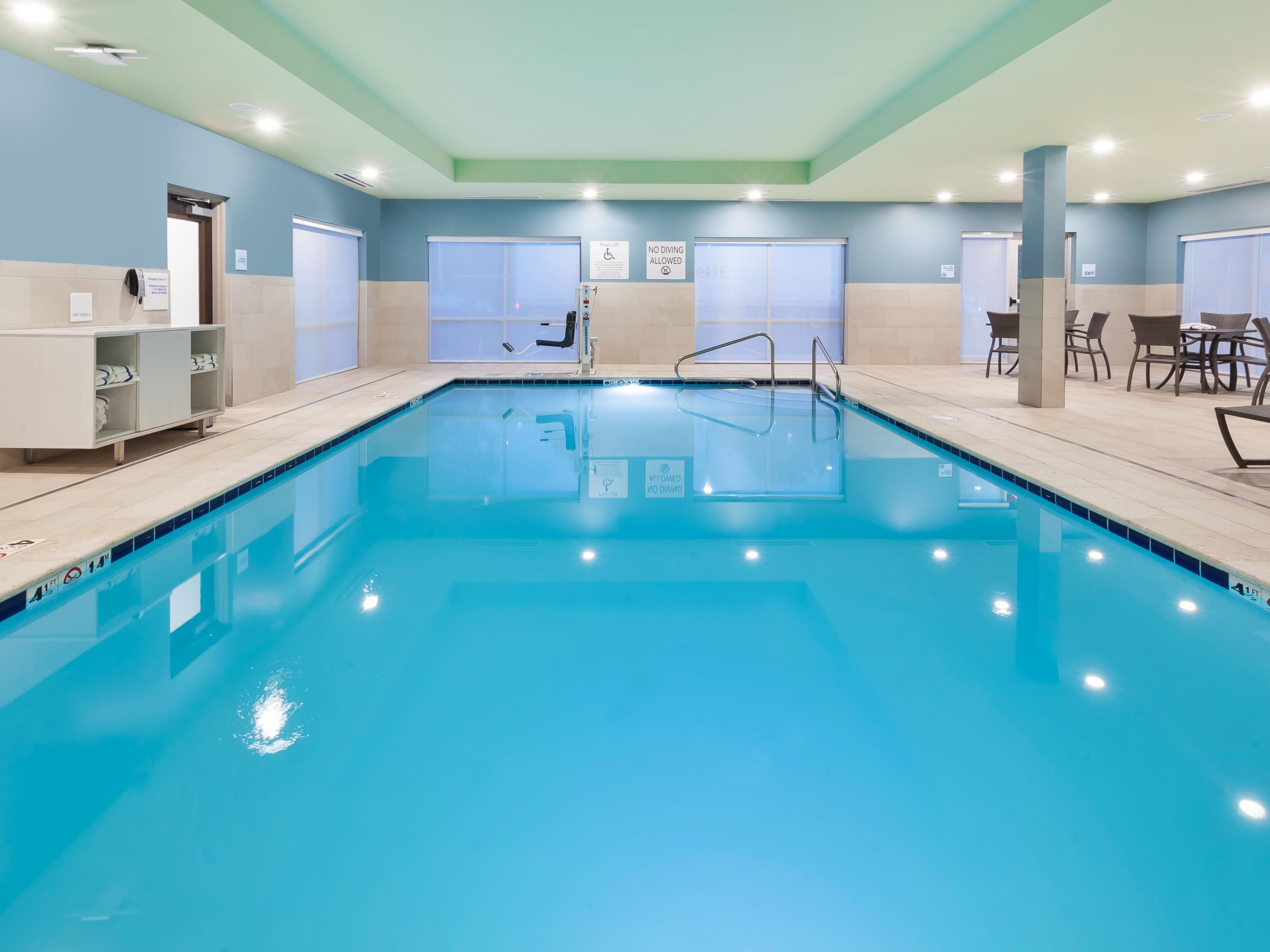Indoor heated pool open 6AM to 11PM