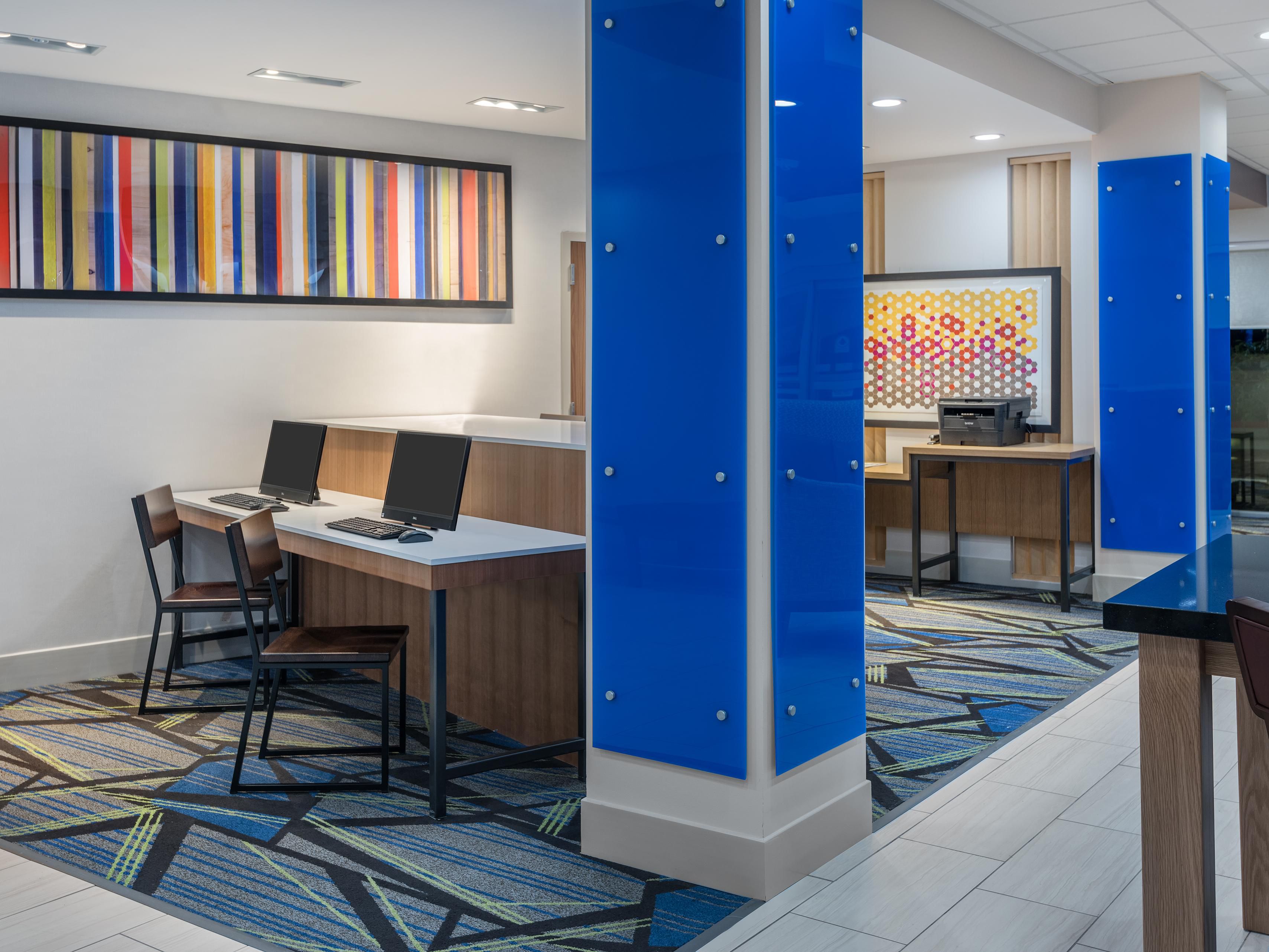 Enjoy our complimentary Business Center with computers & printers!