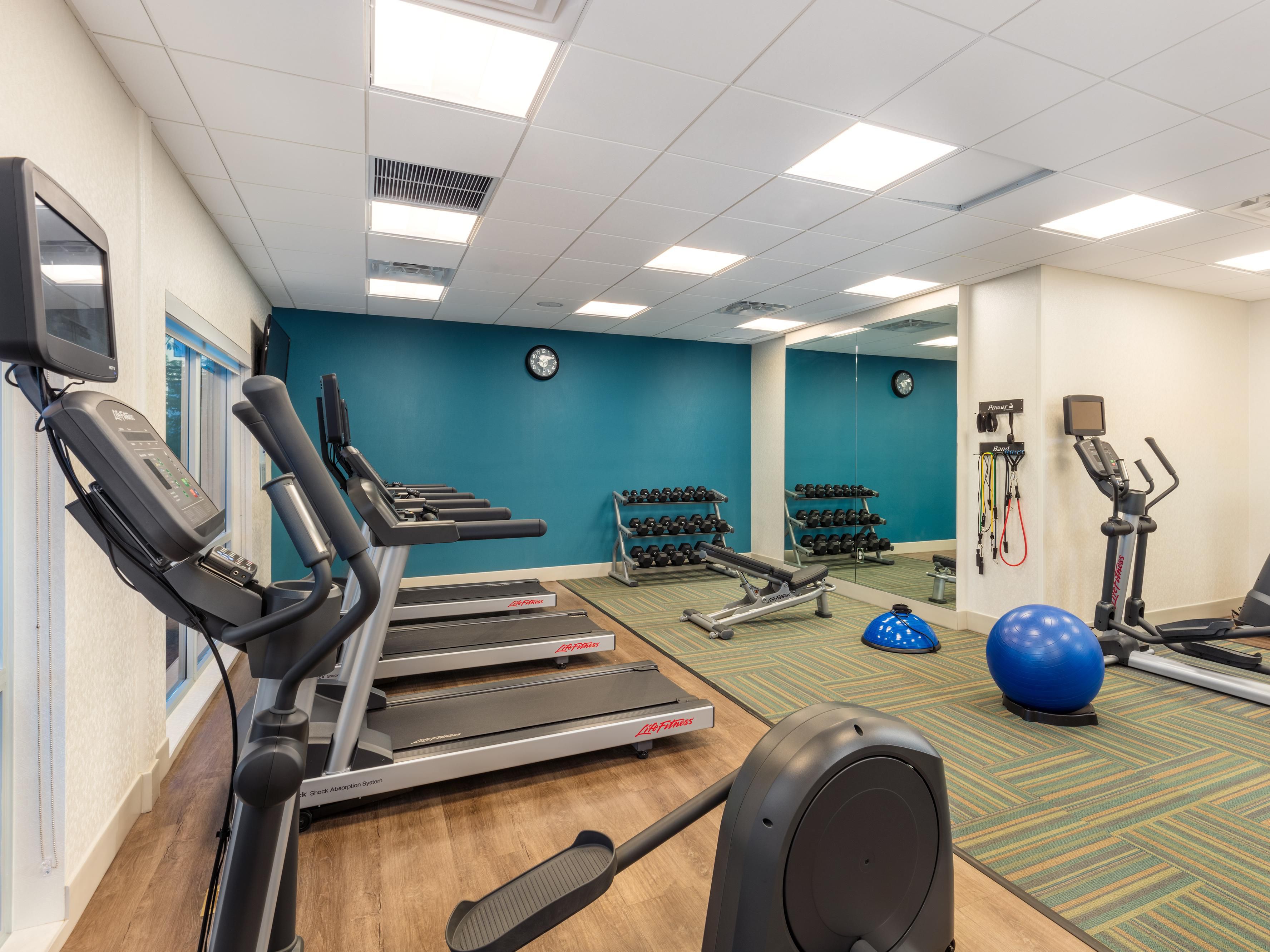 Modern Fitness Room with Extensive Options