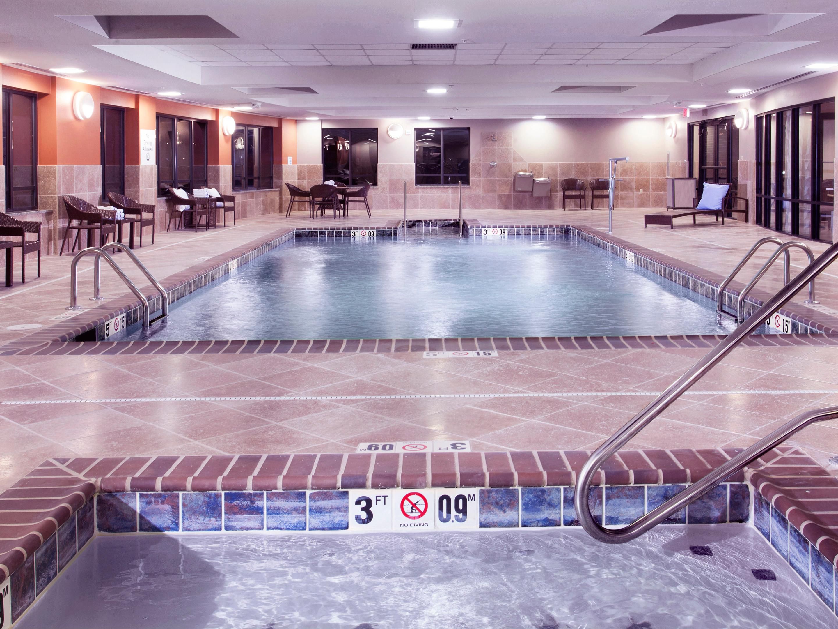 Our area's only indoor pool and hot tub