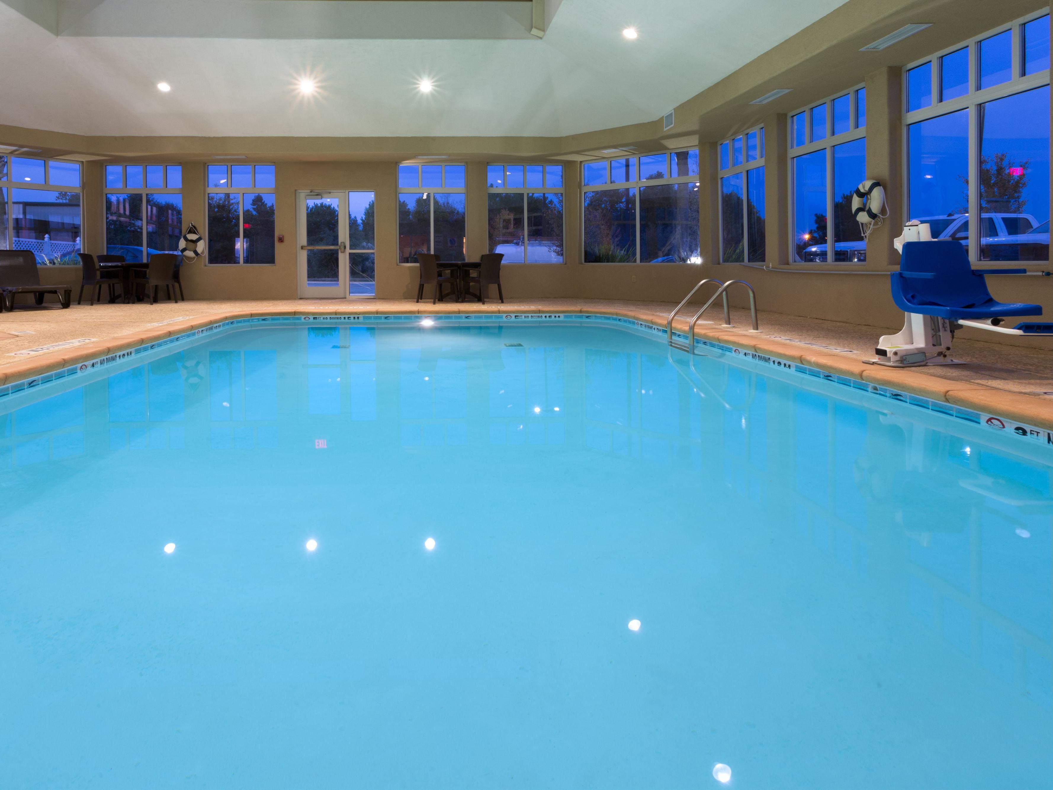 Relax by our indoor pool and spa