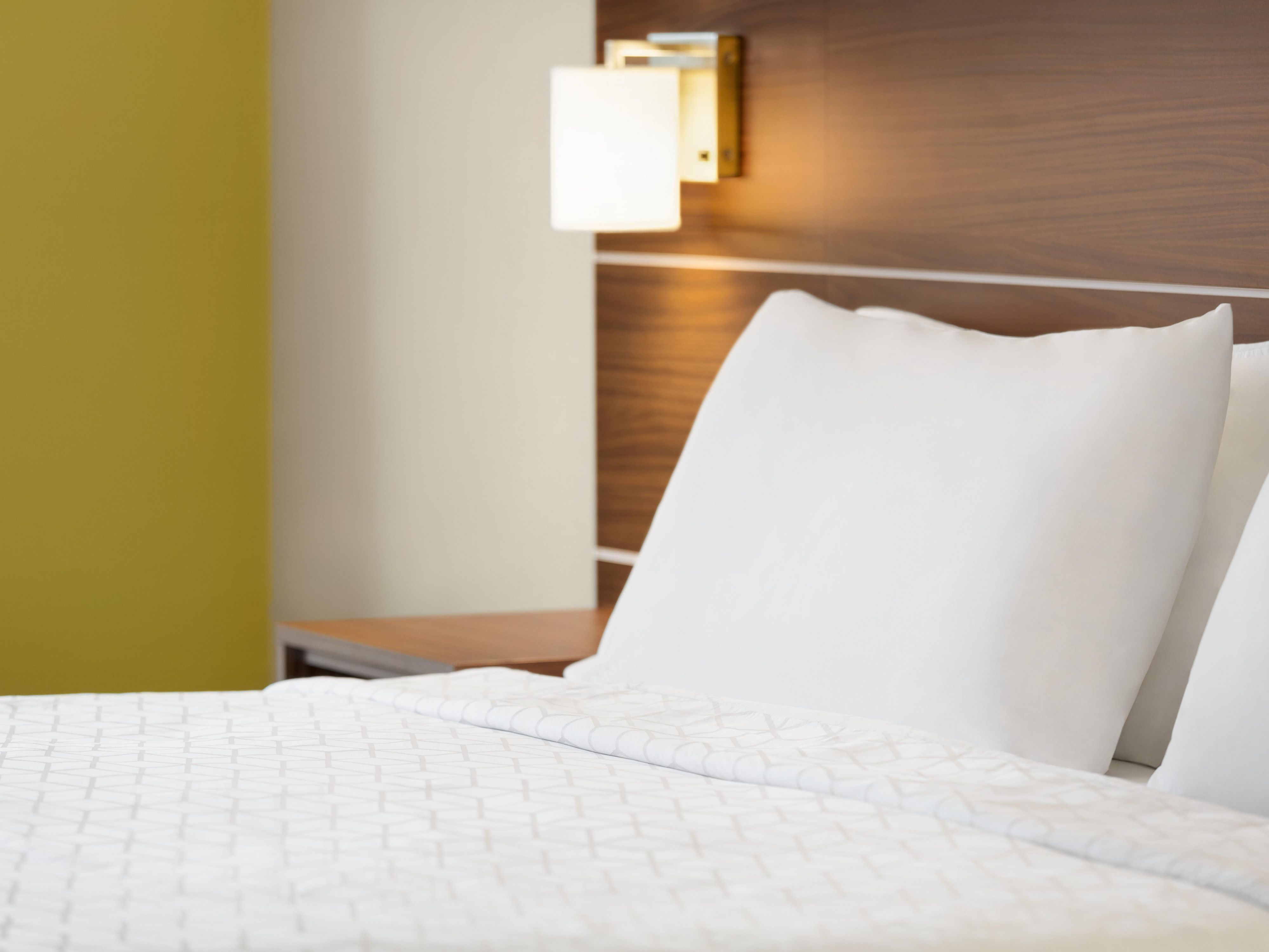 Spacious rooms with high-quality mattress and bedding. 