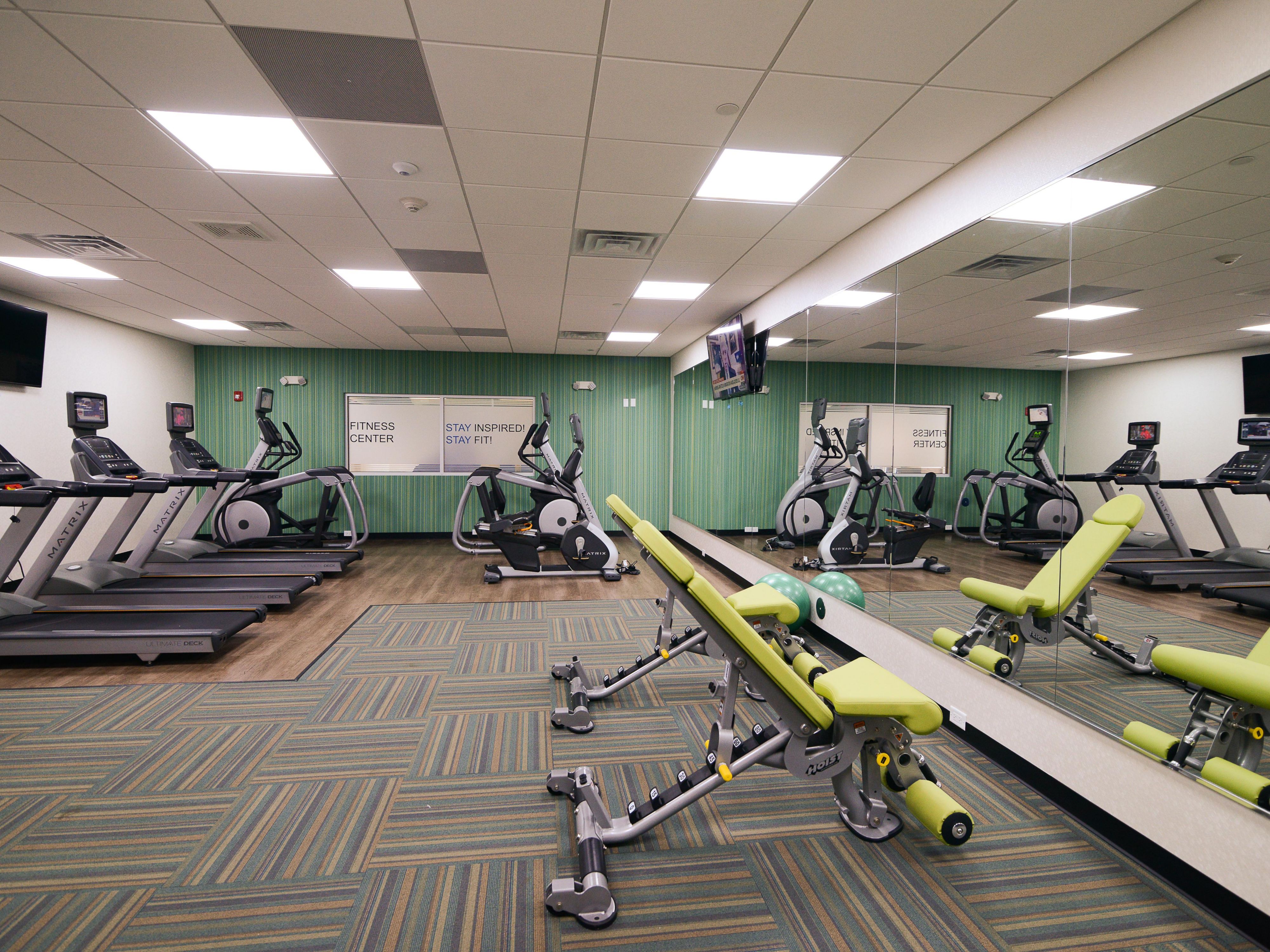 Newly designed fitness center with state of the art equipment.