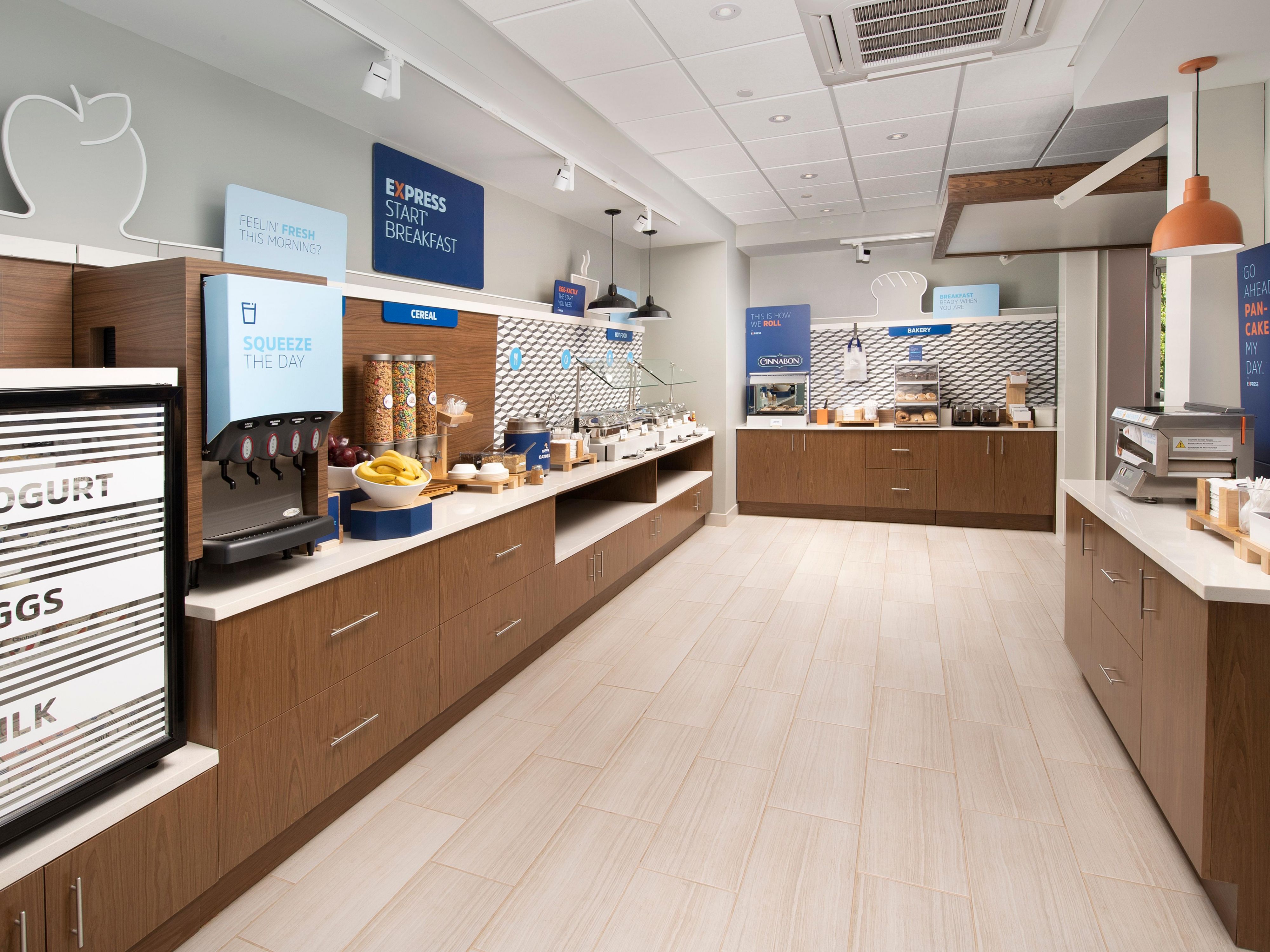 We have it all including hot items, fruit, assorted cold items, and we have all day coffee & tea station