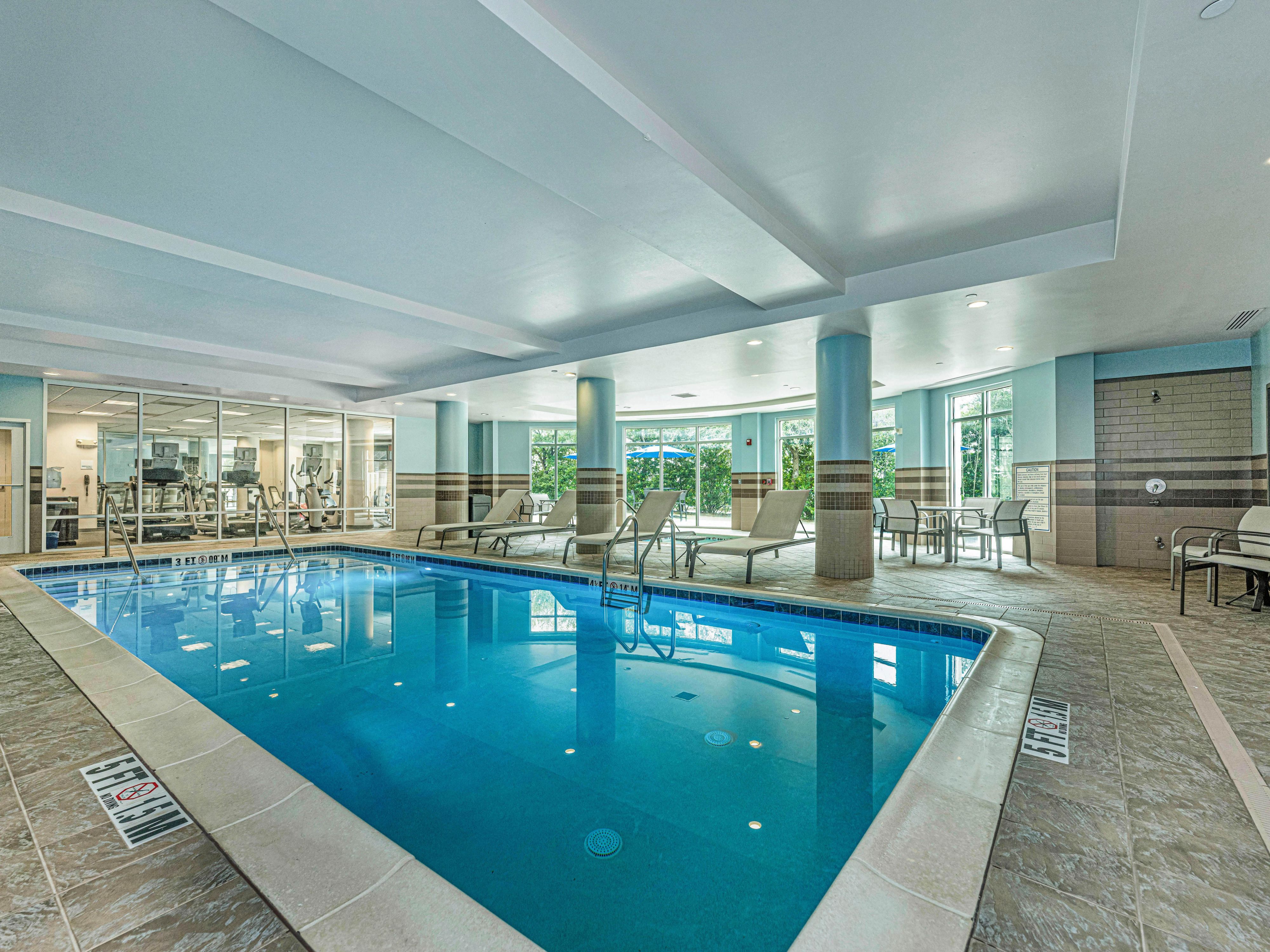 Take a dip in our refreshing indoor heated pool, open year-round.