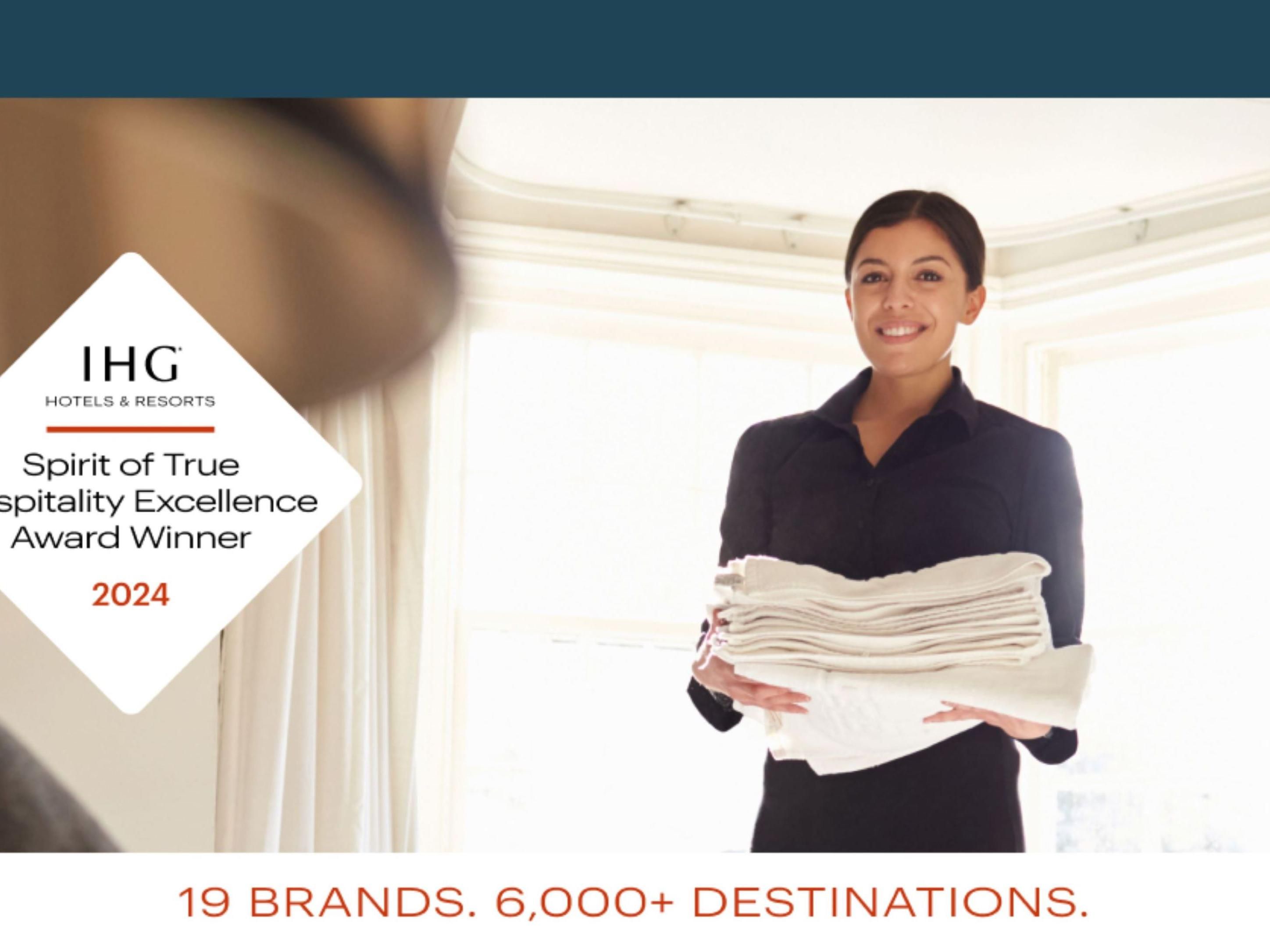 Book your stay in Northlake, Texas, and experience why this IHG property was named one of the elite hotels, distinguished with the Spirit of Hospitality Award for 2024. Considered the most prestigious IHG internal honor, the annual Performance Awards recognize hotels for guest satisfaction, cleanliness, & IHG One Rewards recognition. 