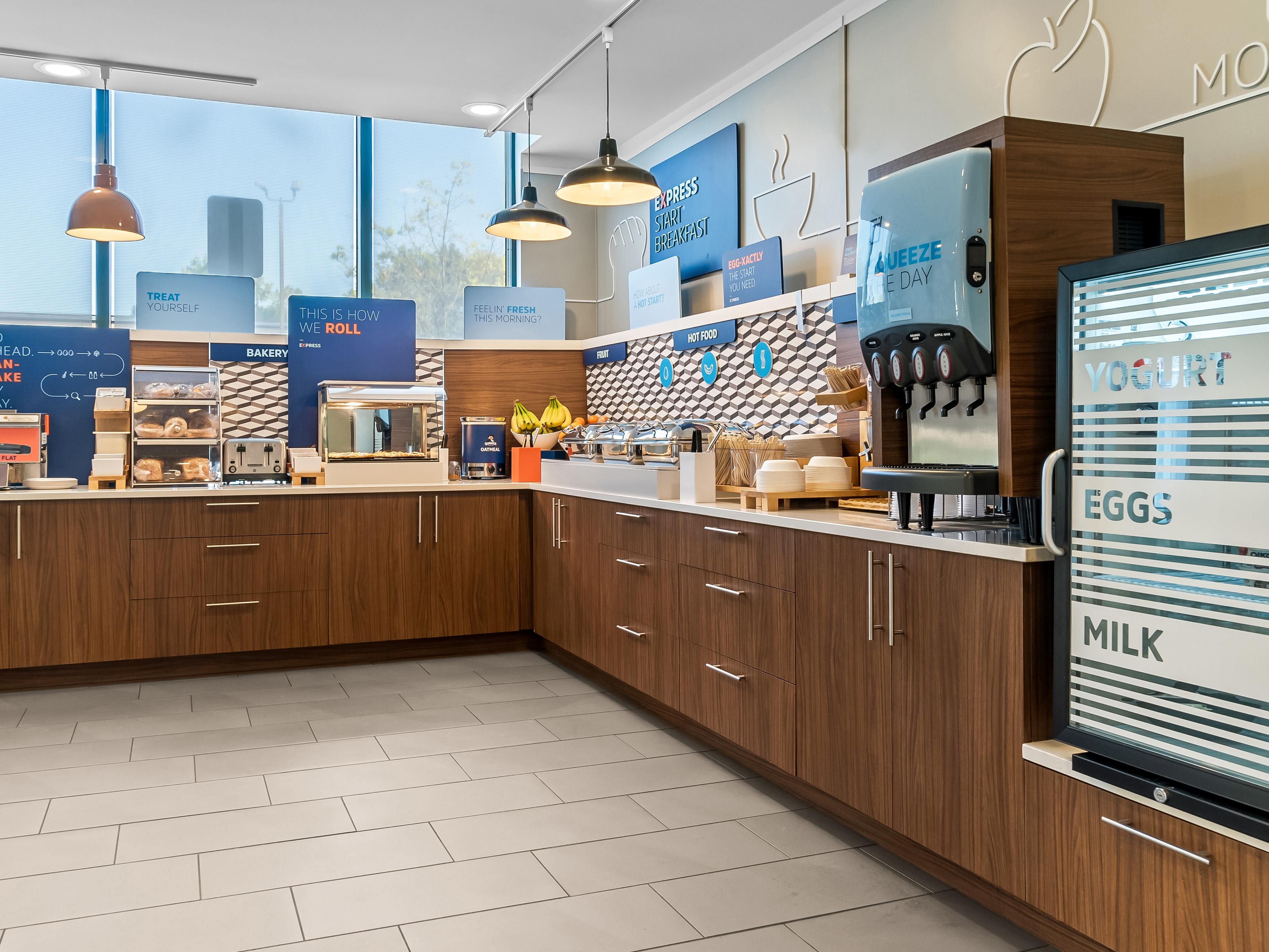 Enjoy hot complimentary breakfast every morning. Yes, we have pancakes!