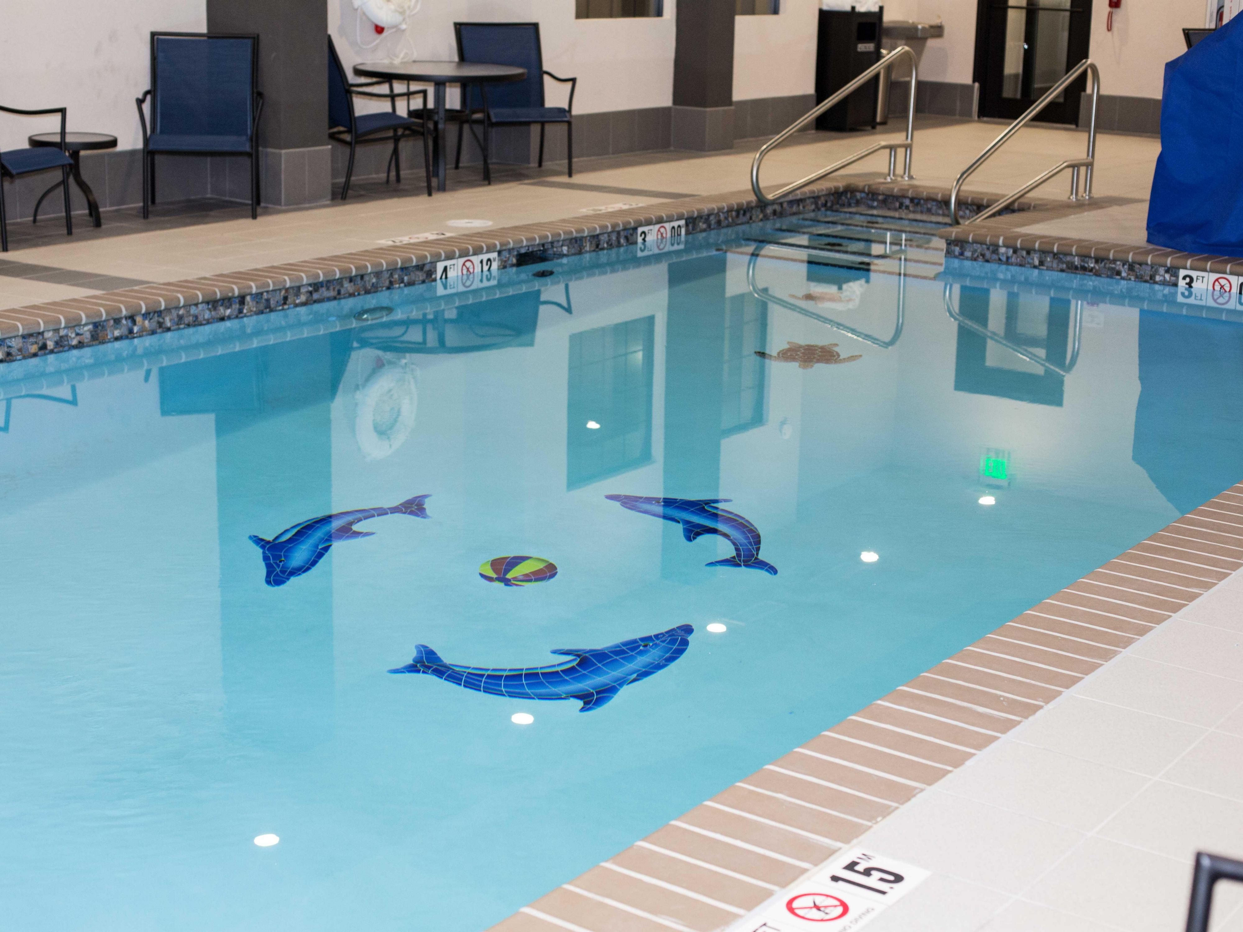Relax after a long day in our indoor pool.