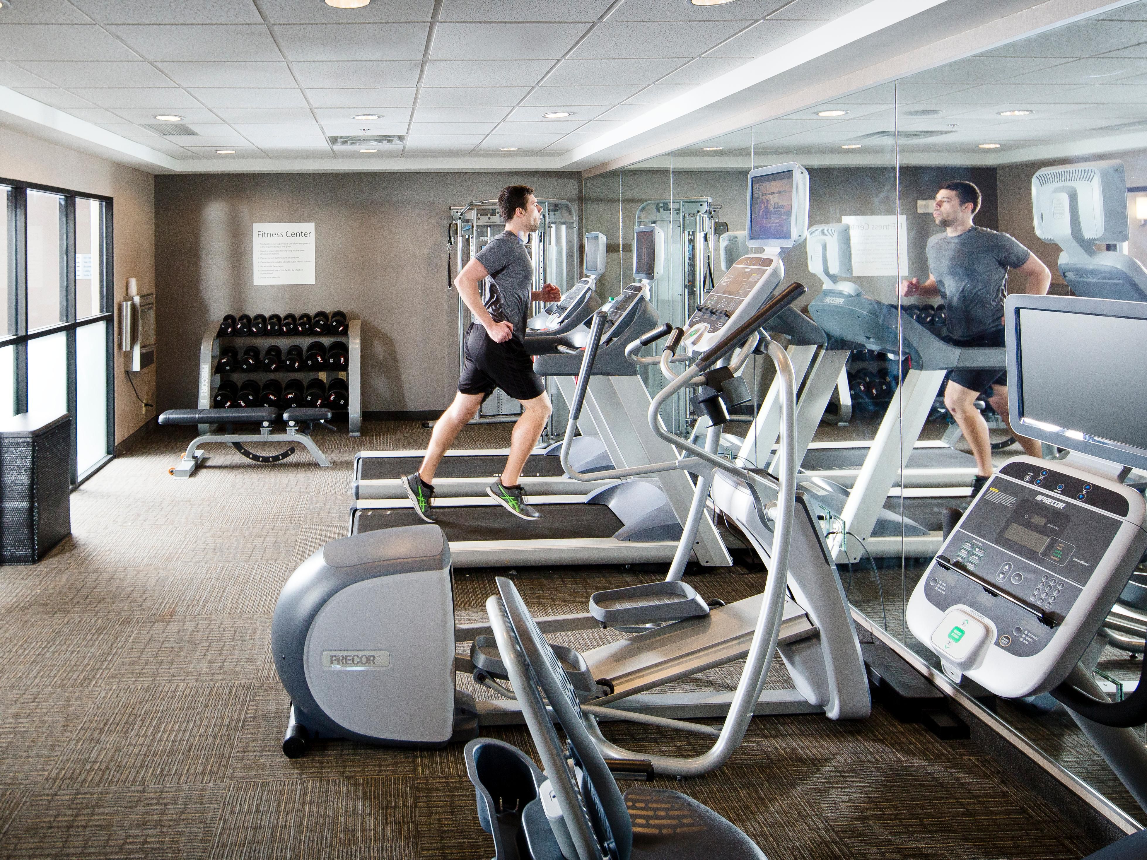 Stay active in our 24-hour Fitness Center. Equipped with "Green Series" fitness equipment to save energy while burning calories.
