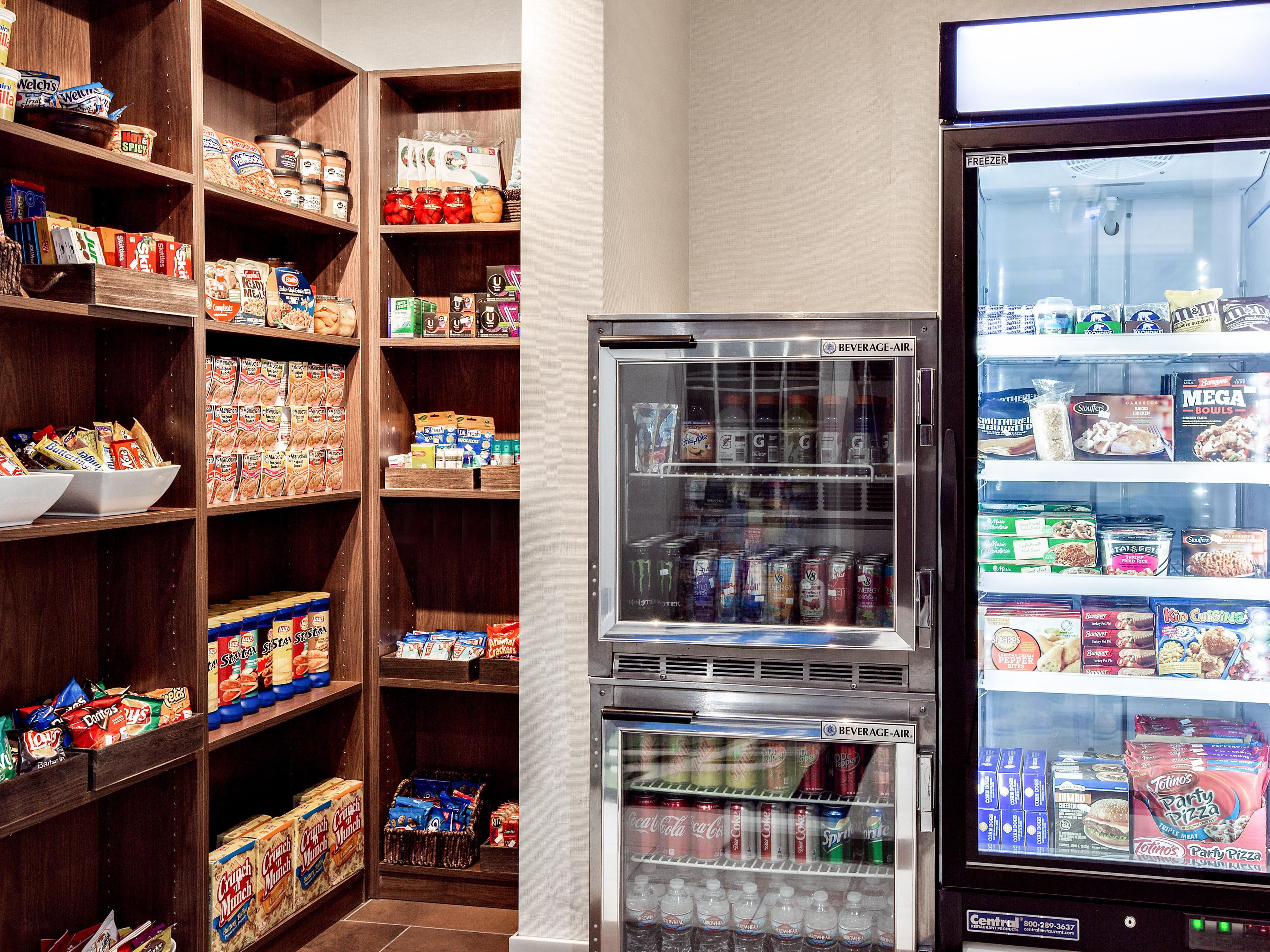 Sundry is available 24/7! Grab a drink, snack or a meal. Now serving local beer! 