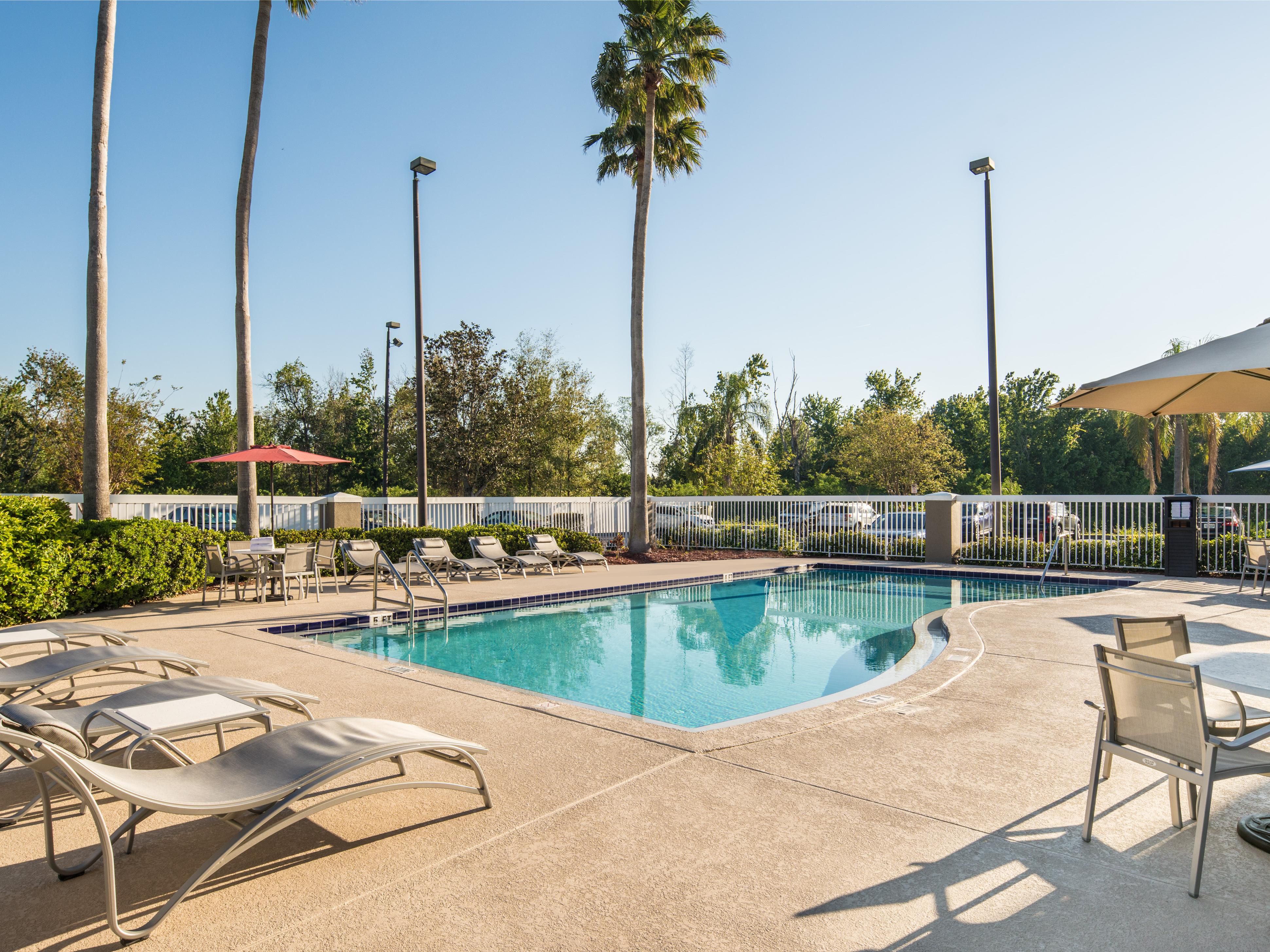 Have a morning or afternoon dip in our outdoor pool