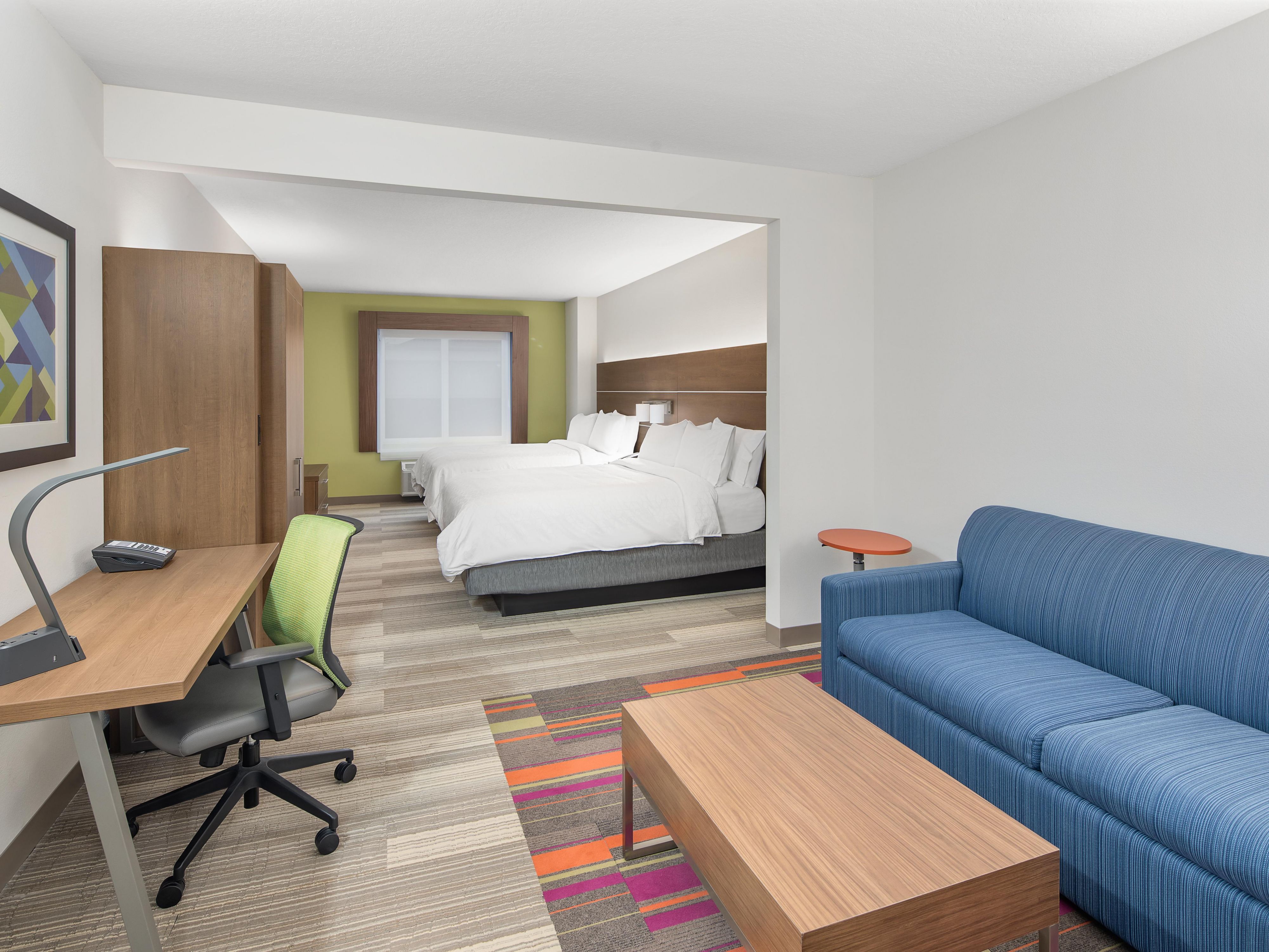 We are located just minutes from the Health First Palm Bay Hospital. We are here for you if you need a spacious room to visit family. We also offer special rates for guests who are working at the hospital. Call today and be sure to ask for the Health First rate.  