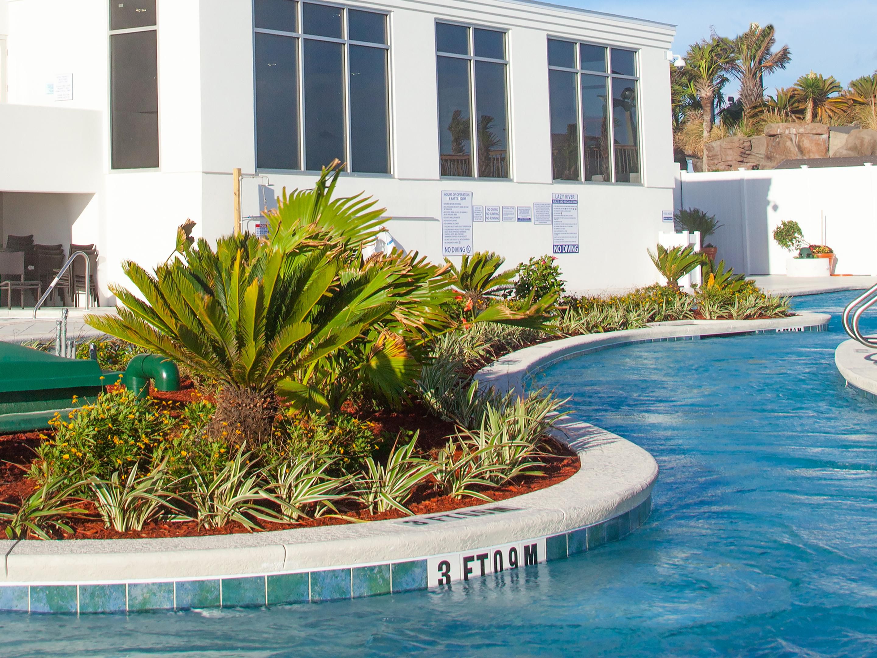 Float away your worries in our soothing lazy river, drifting through a tropical oasis. Relax with seasonal outdoor fun, including Polynesian dance, nightly Dive-Inn Movies, and beach bonfires. Enjoy our zero-depth pool, hot tub, refreshing cocktails, and ice cream. Your blissful paradise awaits!