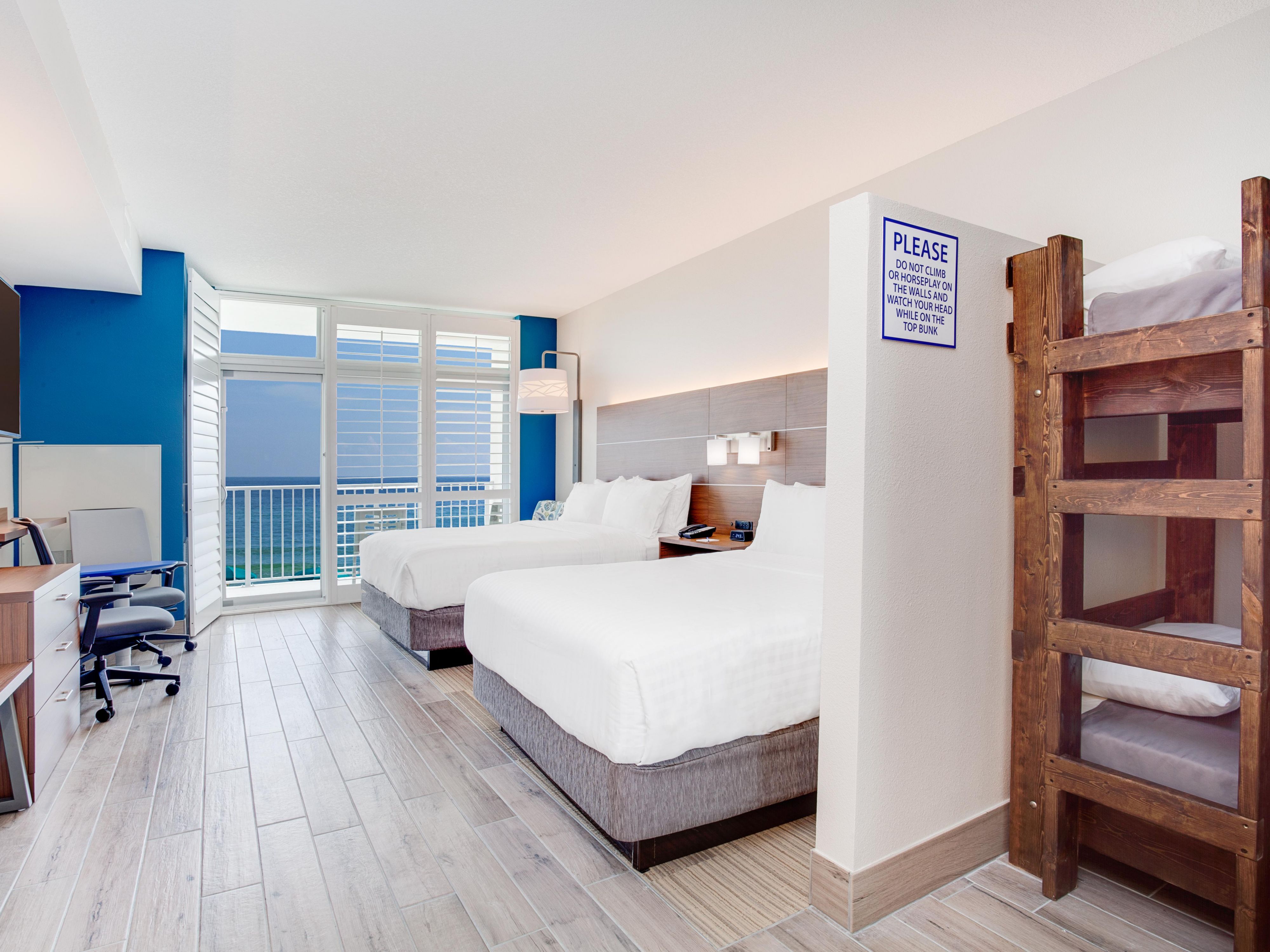 Stretch out in our spacious rooms with beautiful ocean views.