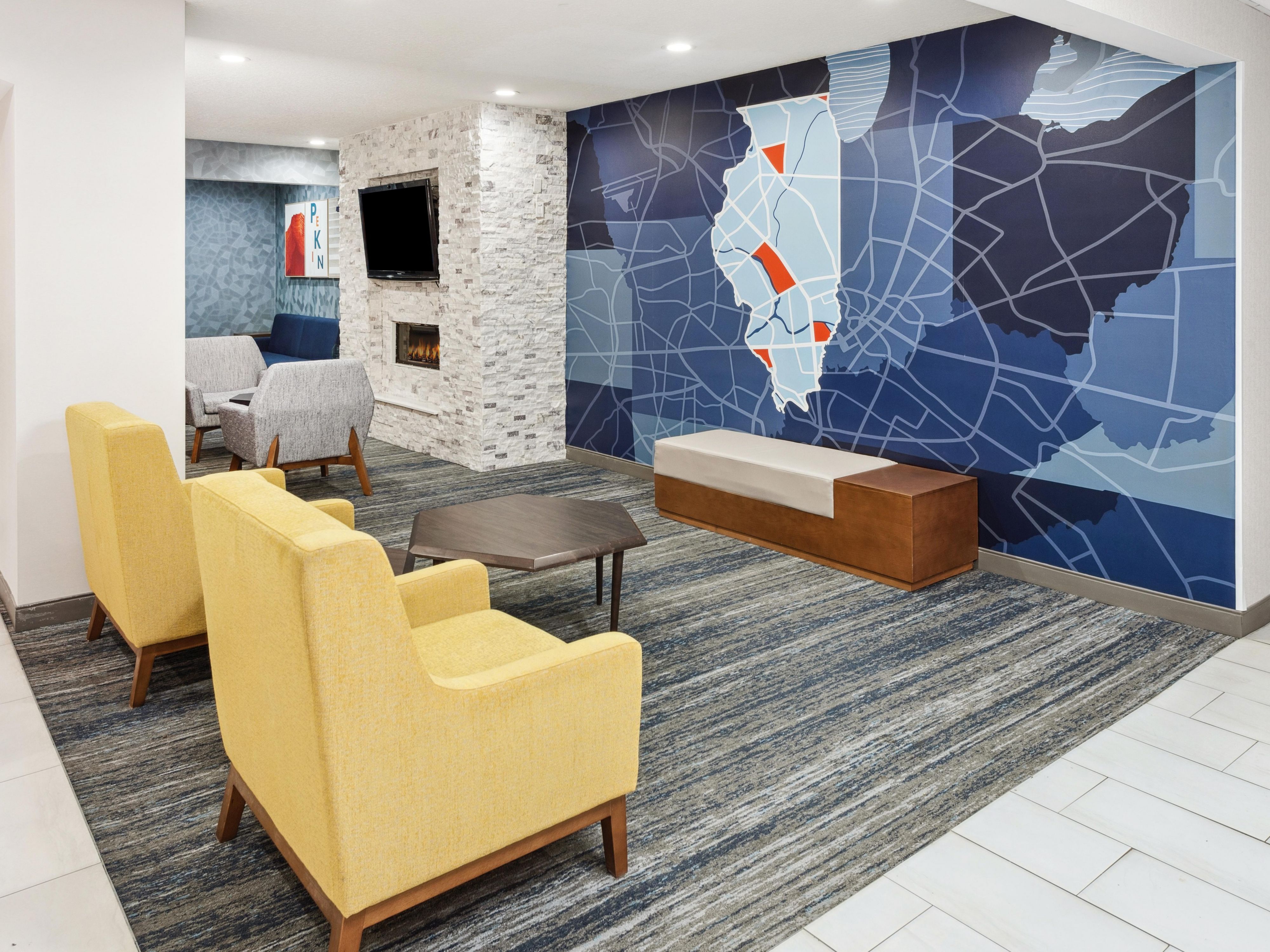 Step into our welcoming lobby, designed with a fresh, modern aesthetic and cozy seating areas perfect for relaxation or casual meetings. Our guest rooms reflect the same inviting style, featuring warm tones, contemporary decor, and thoughtful touches that create a peaceful retreat after a busy day.