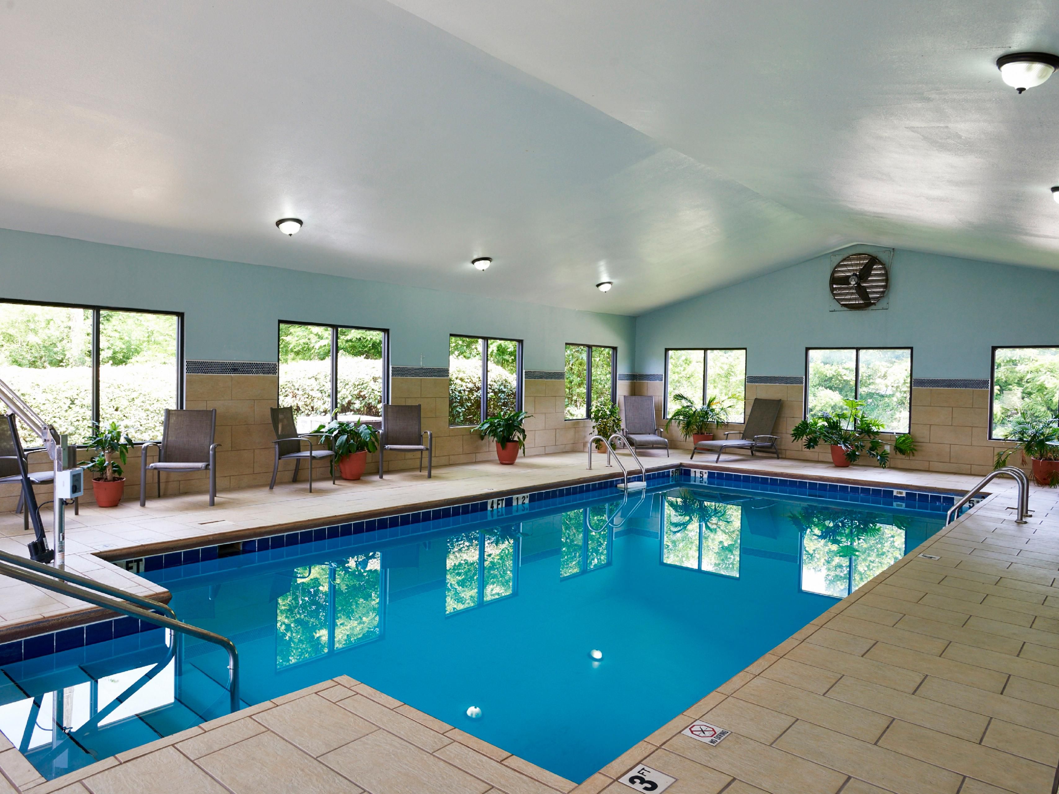 Take a dip in our indoor swimming pool and feel refreshed!